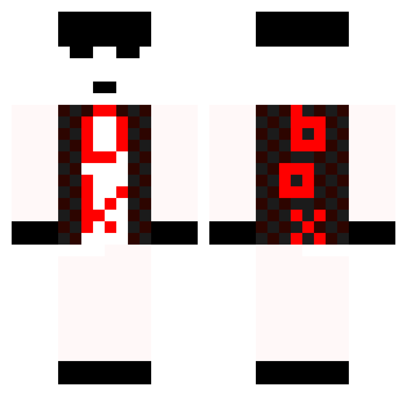 DKBOX610 Minecraft skin, front and back view