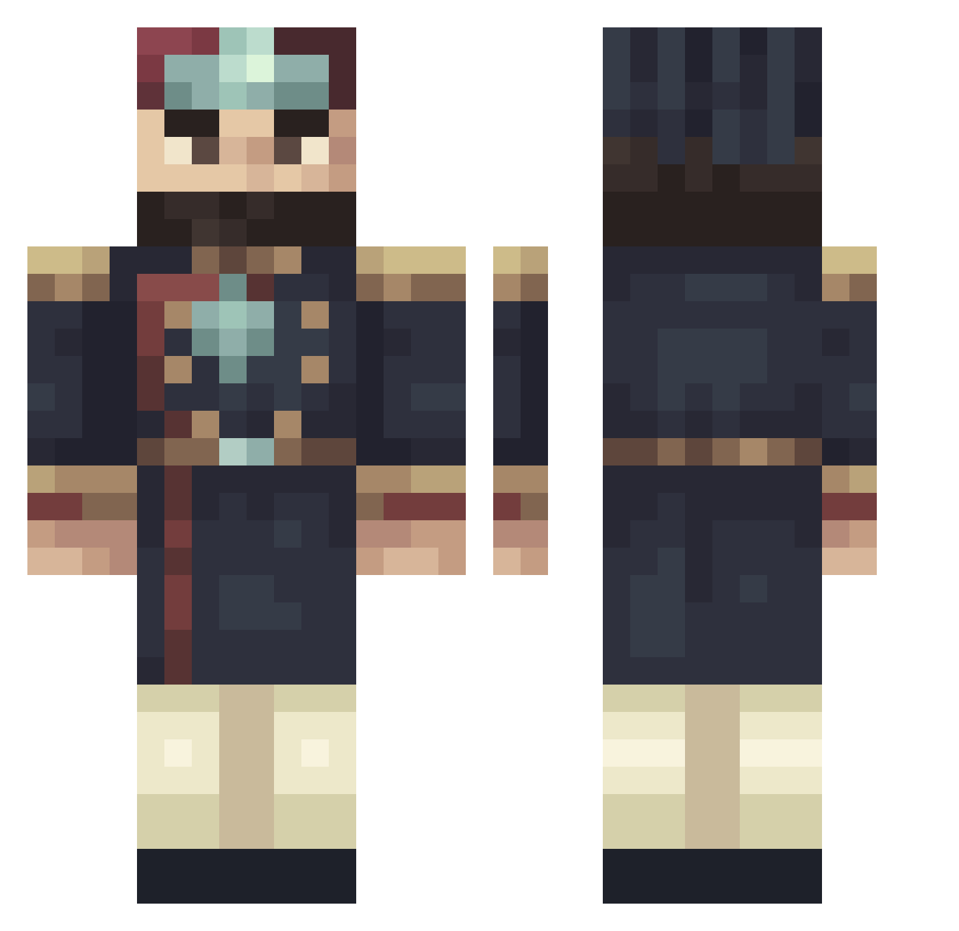 mucizesultan Minecraft skin, front and back view