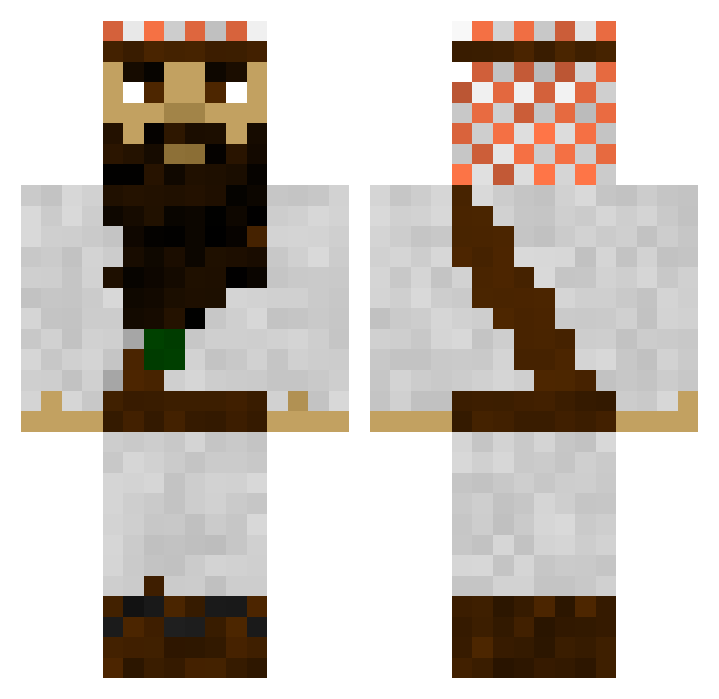 BoomBeyrouth Minecraft skin, front and back view