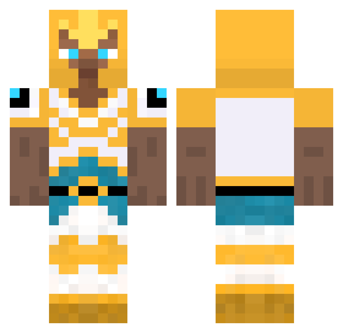 vol1sh Minecraft skin, front and back view
