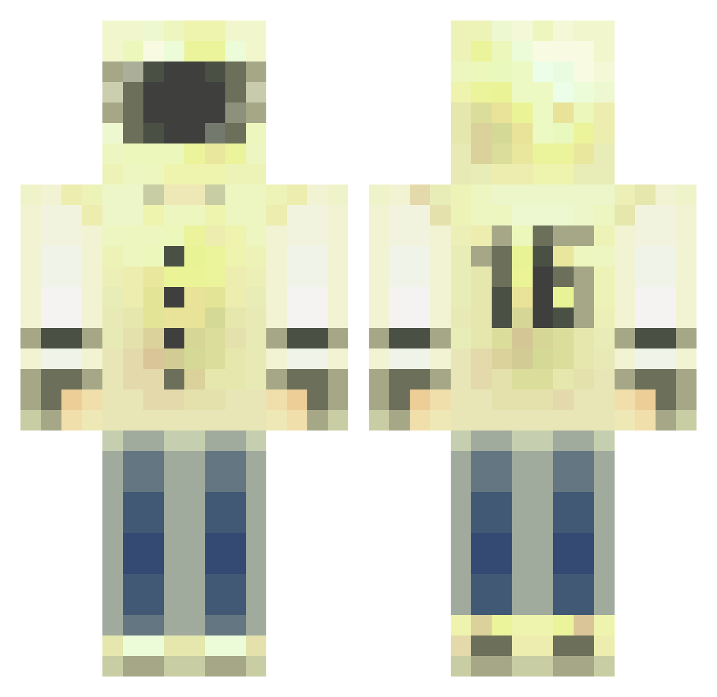 AtomicNights Minecraft skin, front and back view