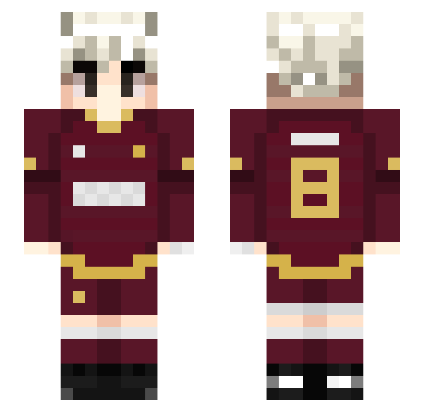 Soue_ Minecraft skin, front and back view