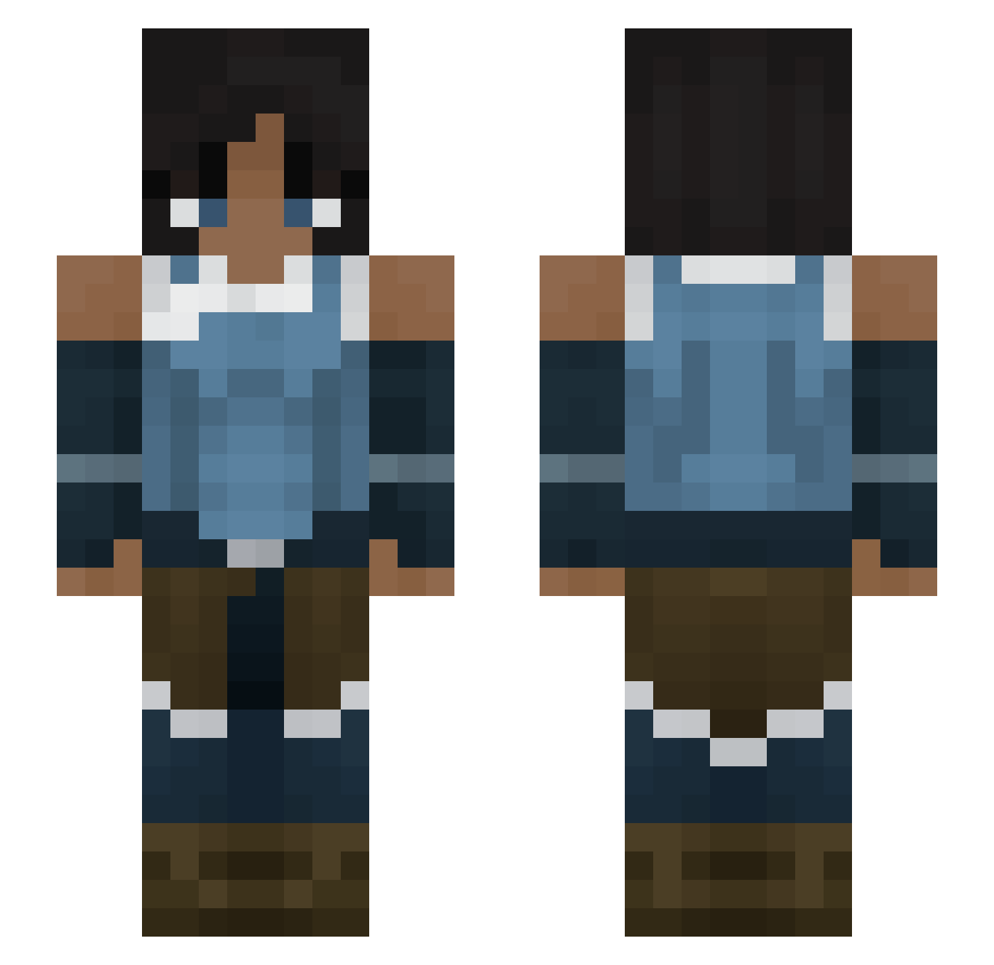 YuN_Once Minecraft skin, front and back view