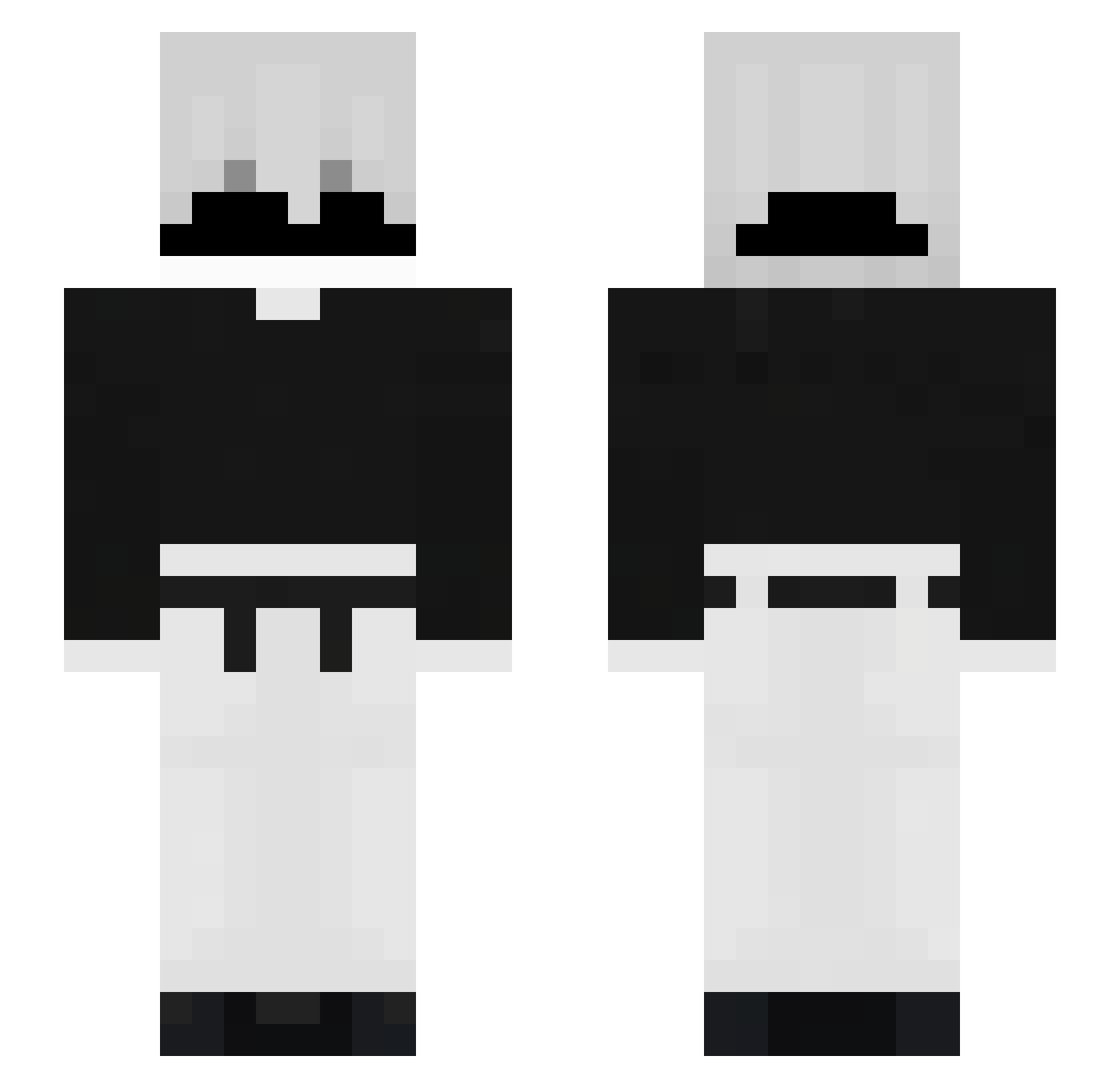 Sle2pt Minecraft skin, front and back view