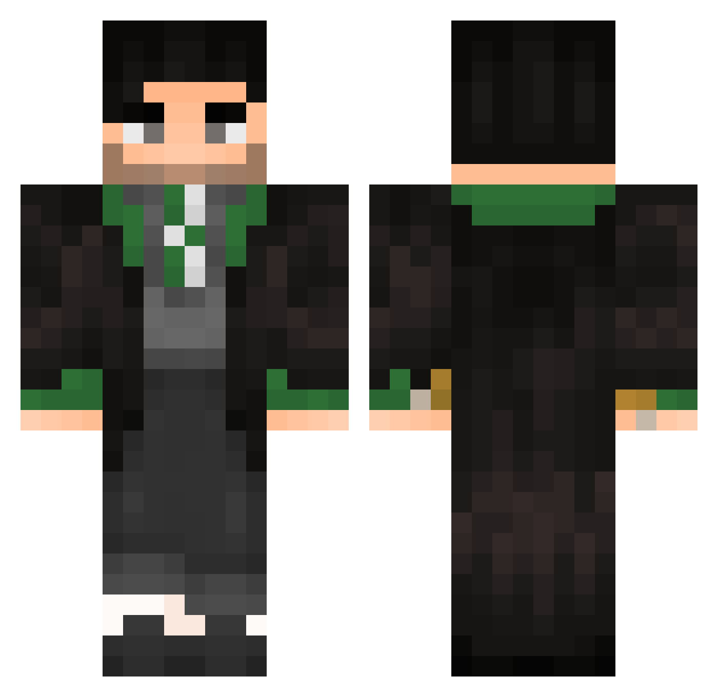 Blub Minecraft skin, front and back view