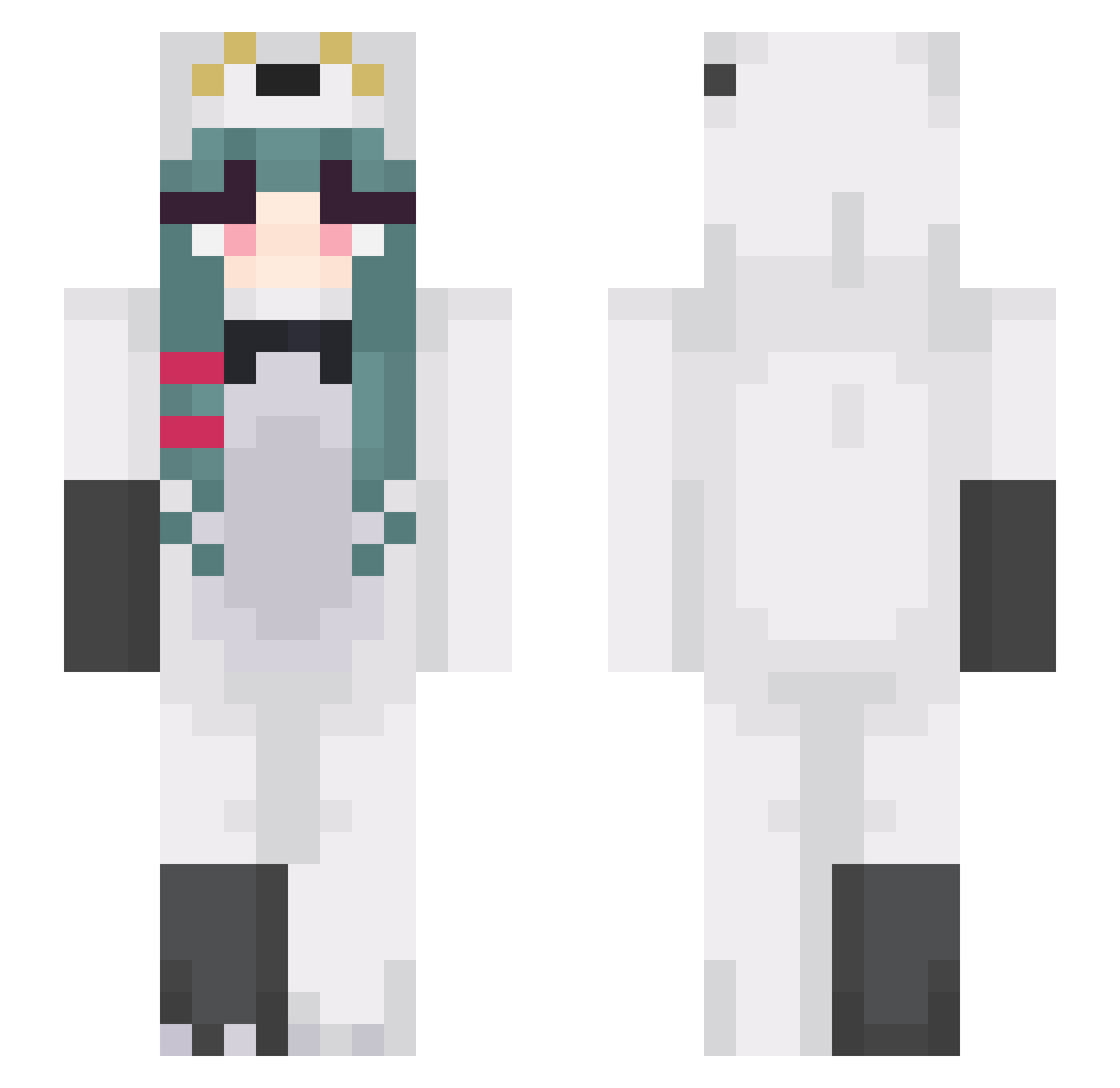 ItsMeDarker Minecraft skin, front and back view