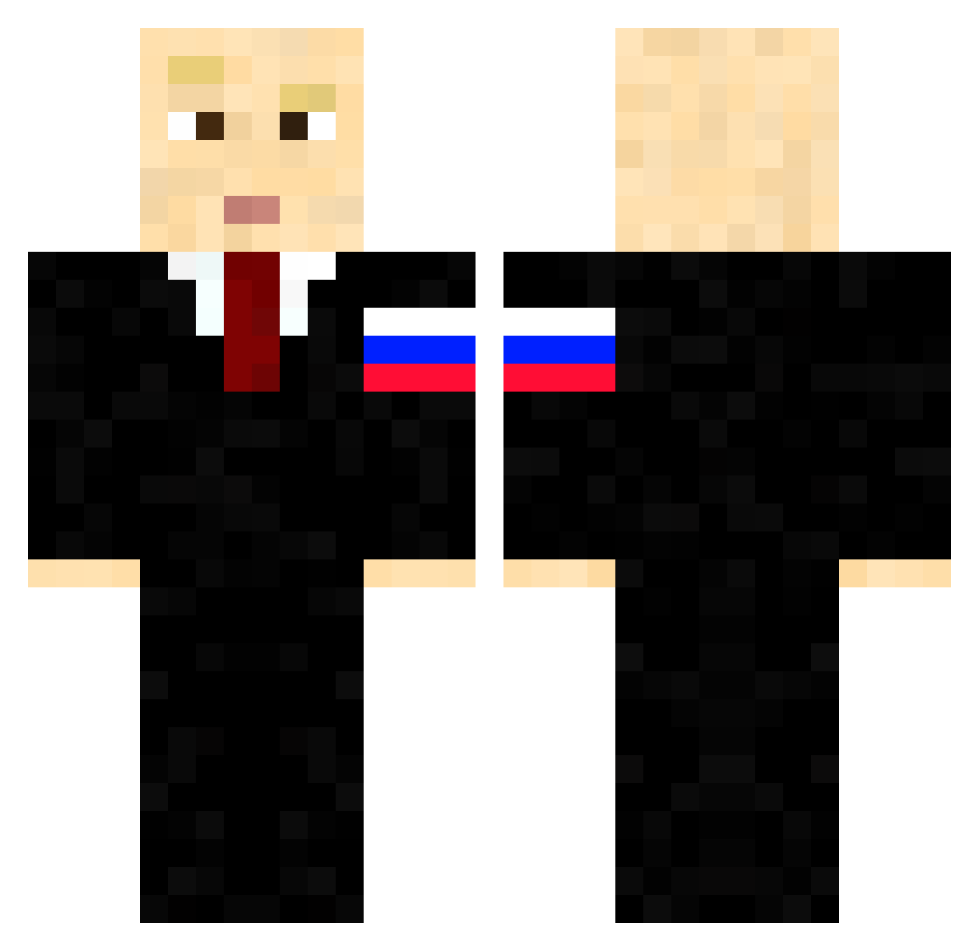 ChickenPower888 Minecraft skin, front and back view