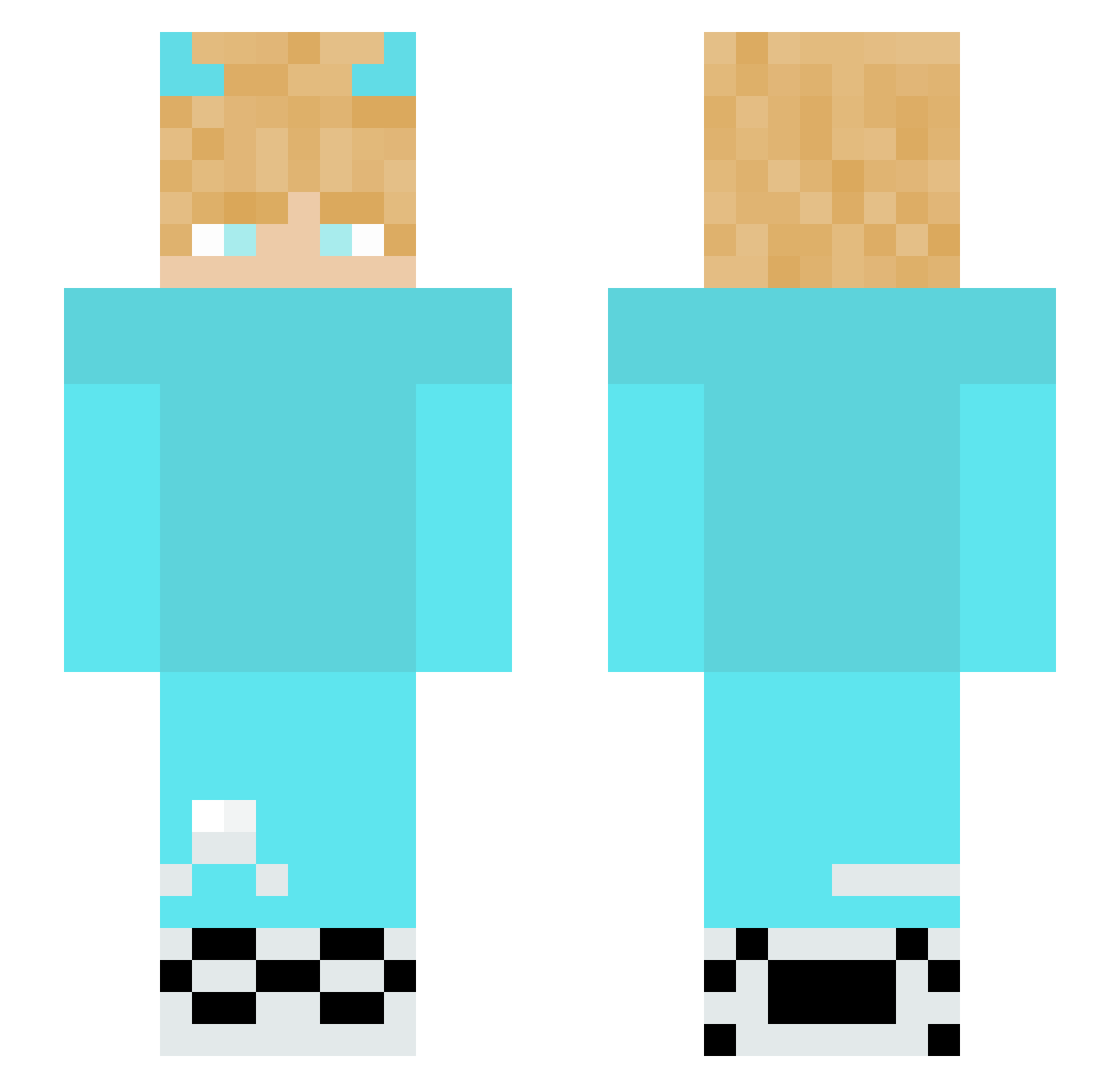 Valtteri17 Minecraft skin, front and back view