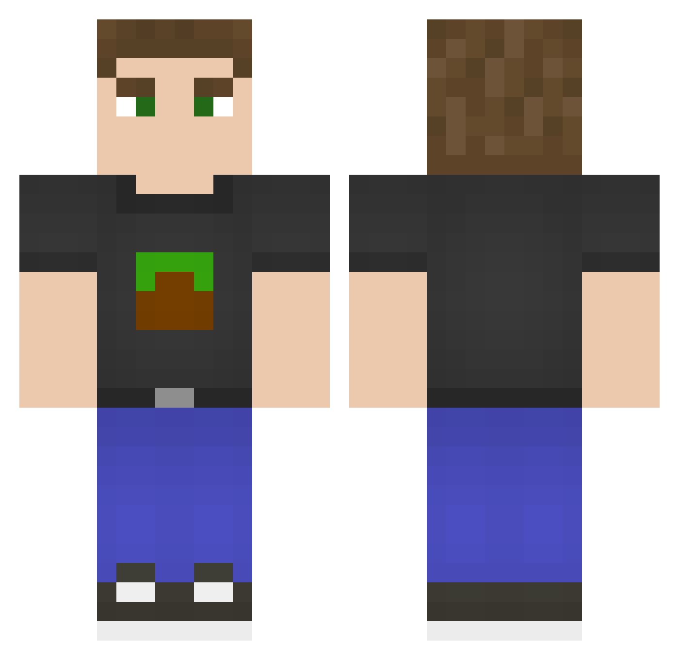 Taaaarik Minecraft skin, front and back view