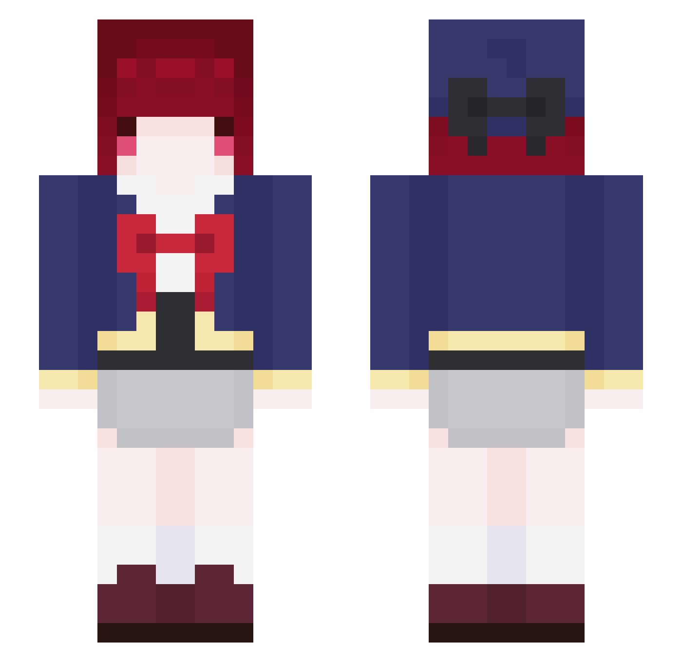 shakirafan123 Minecraft skin, front and back view