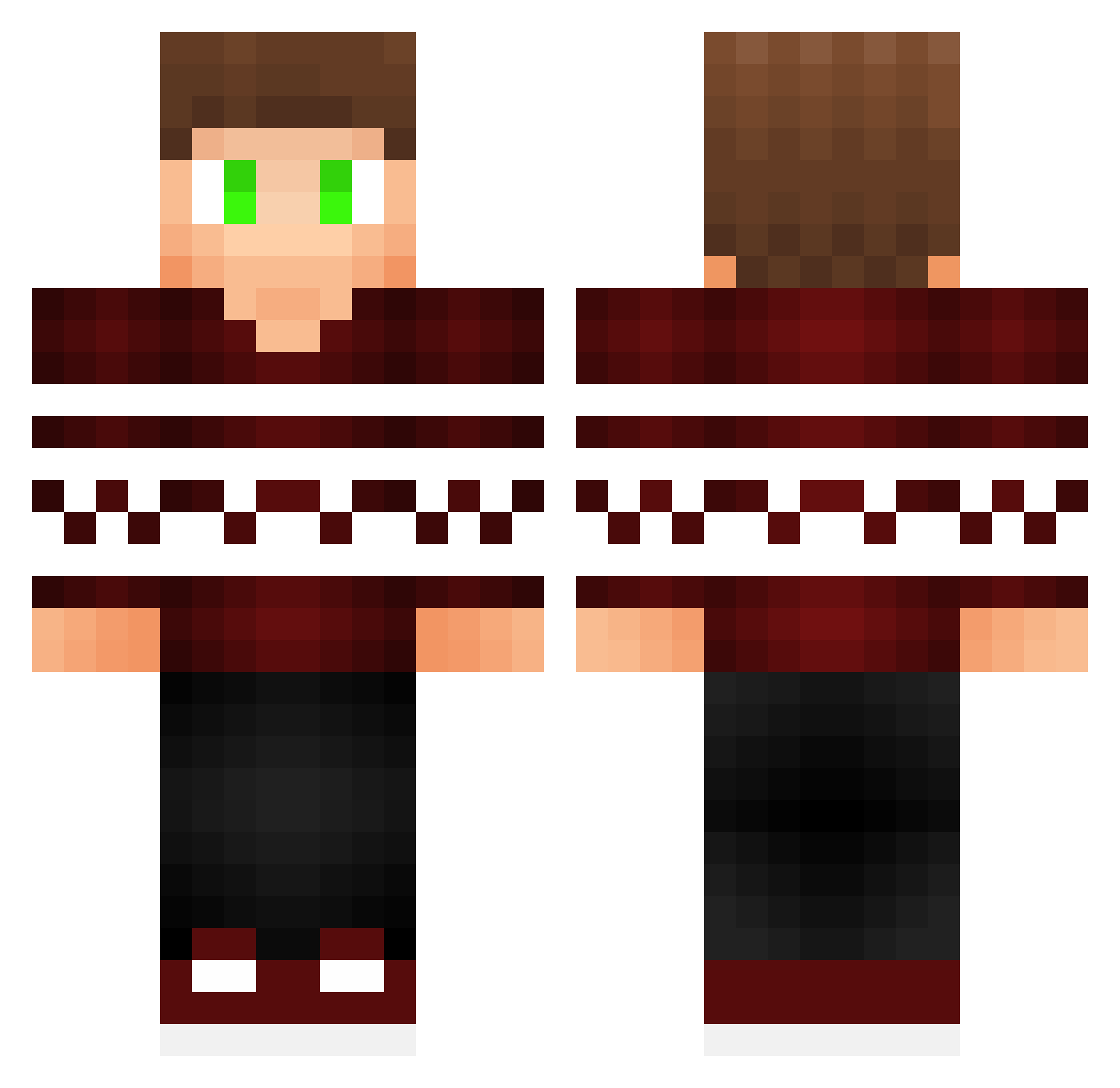 Yannich Minecraft skin, front and back view