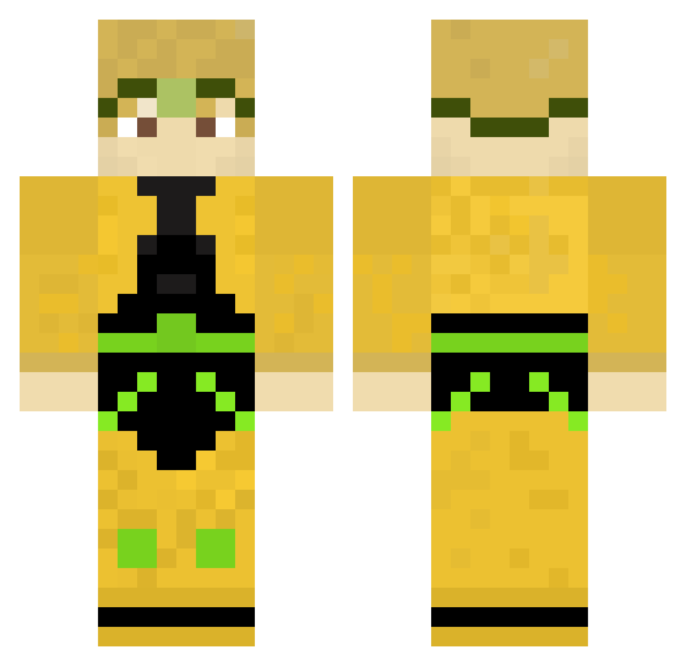Namal420 Minecraft skin, front and back view