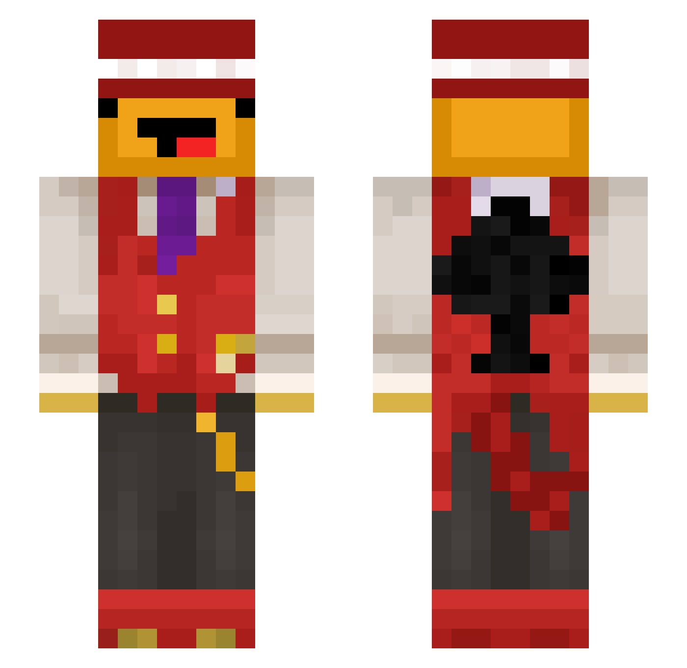 Coffeefluff_ Minecraft skin, front and back view