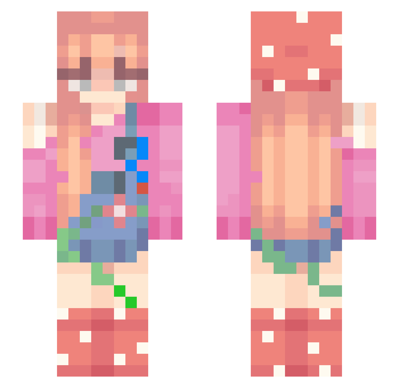 SweetSprinkles31 Minecraft skin, front and back view