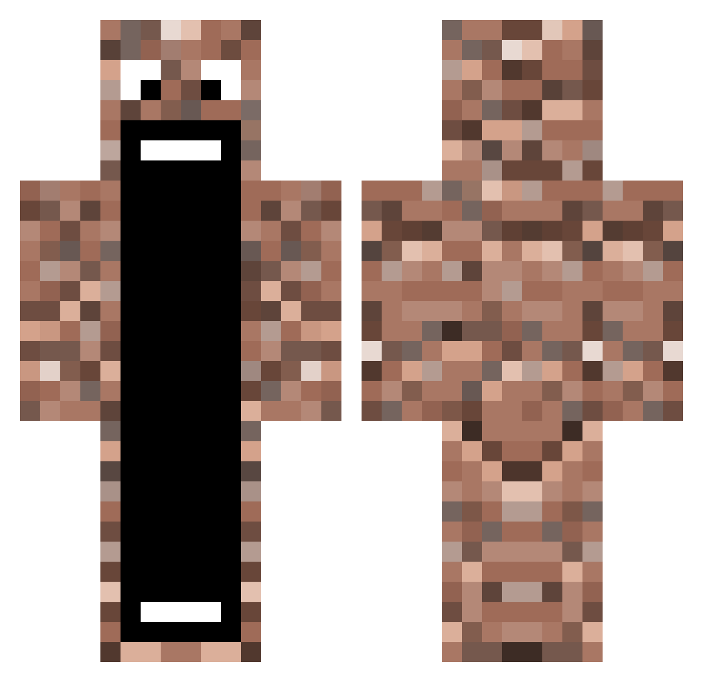 granitegobble Minecraft skin, front and back view