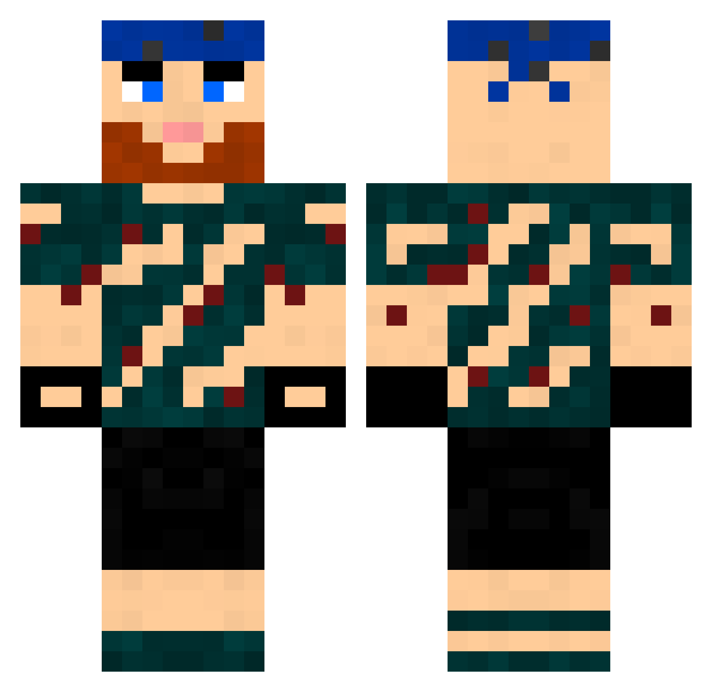 danielpuchito Minecraft skin, front and back view