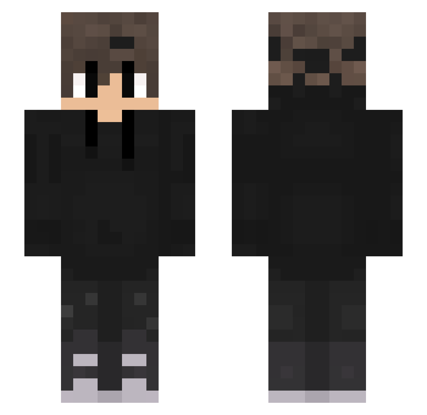 whitecats117 Minecraft skin, front and back view