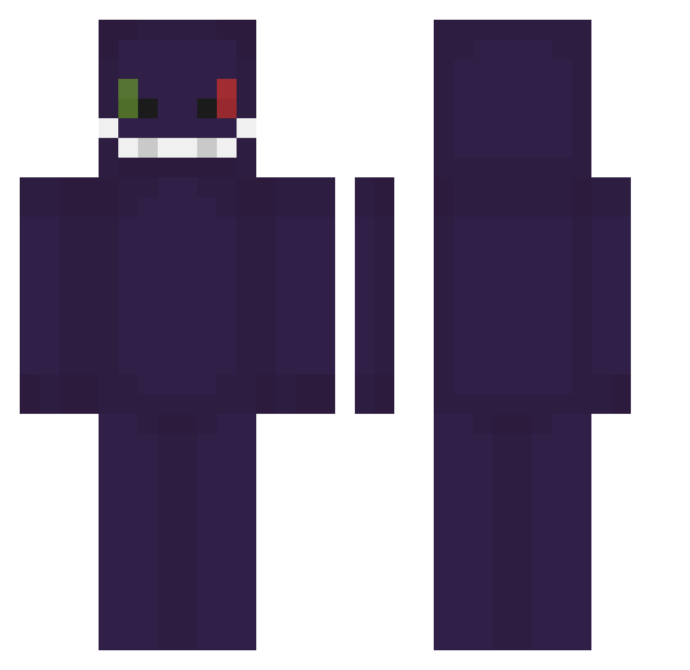 BillyNoobCraft Minecraft skin, front and back view