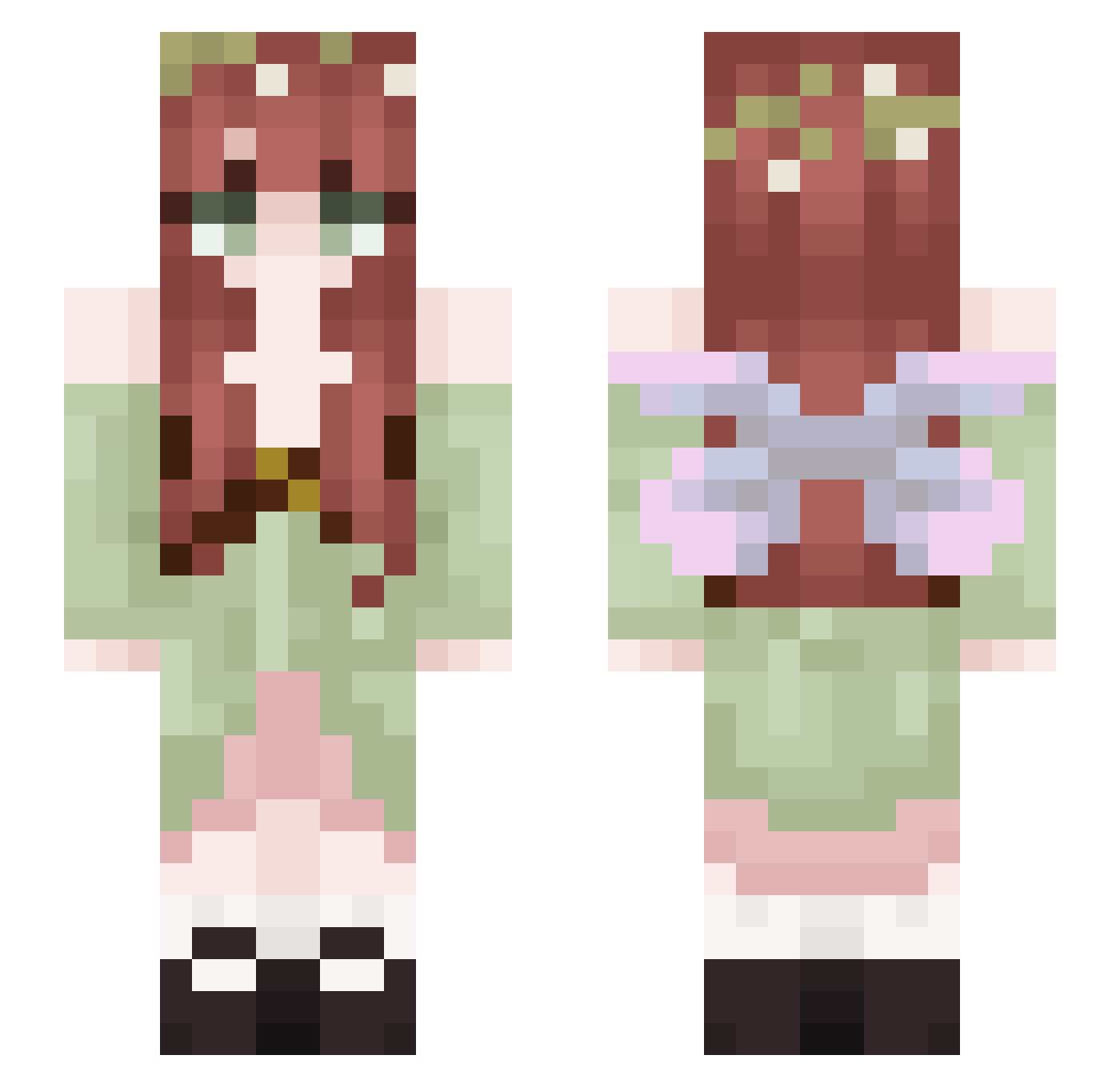 47halide Minecraft skin, front and back view