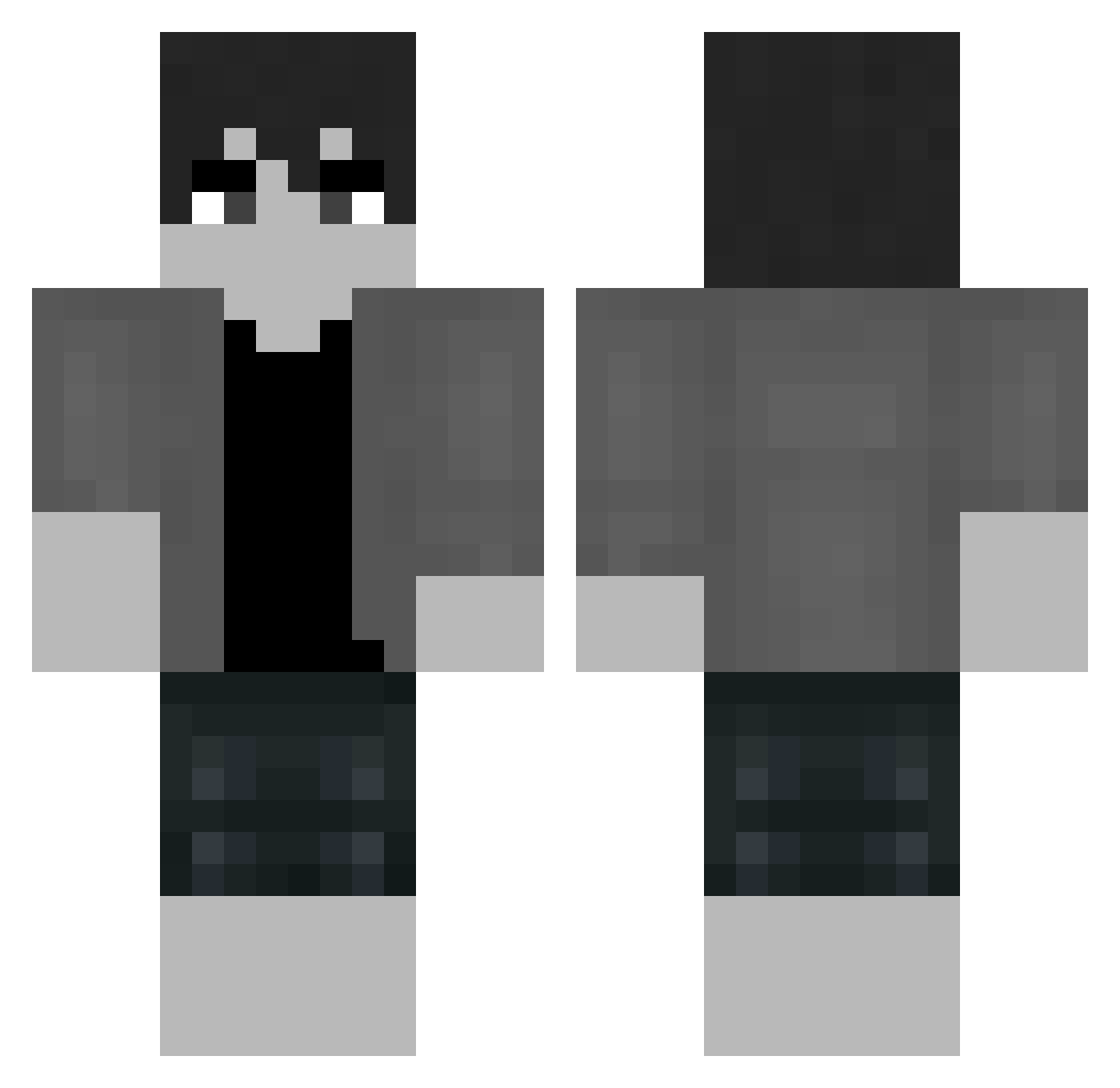 D4nning Minecraft skin, front and back view