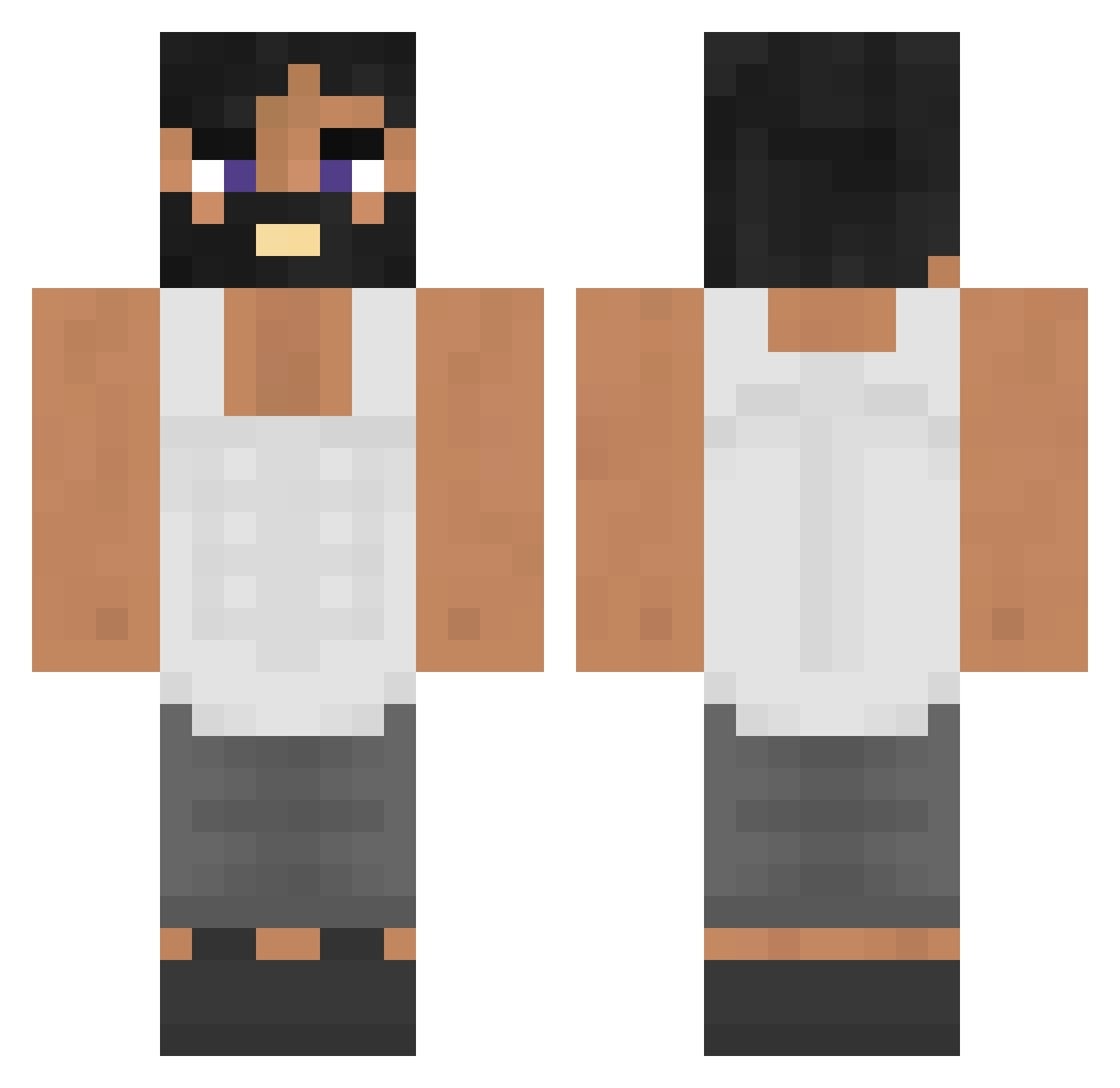 gymbro7 Minecraft skin, front and back view