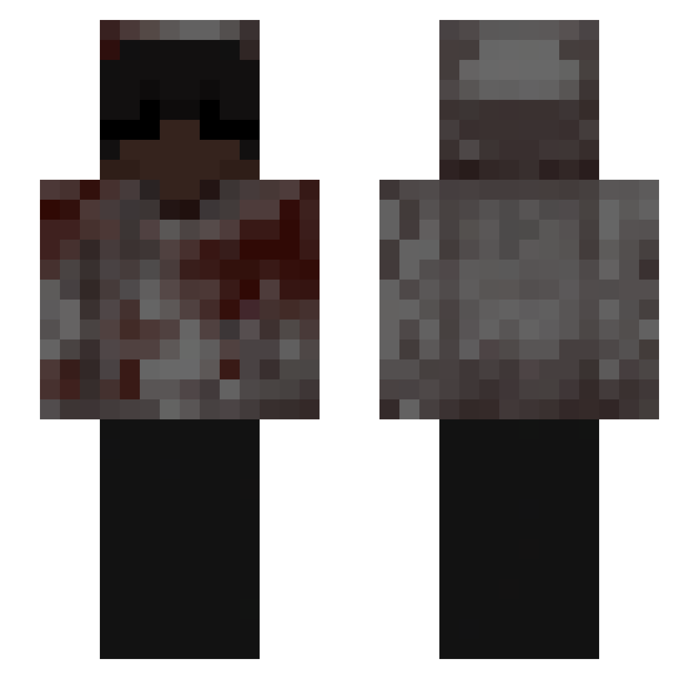 Zentrix_CZ Minecraft skin, front and back view
