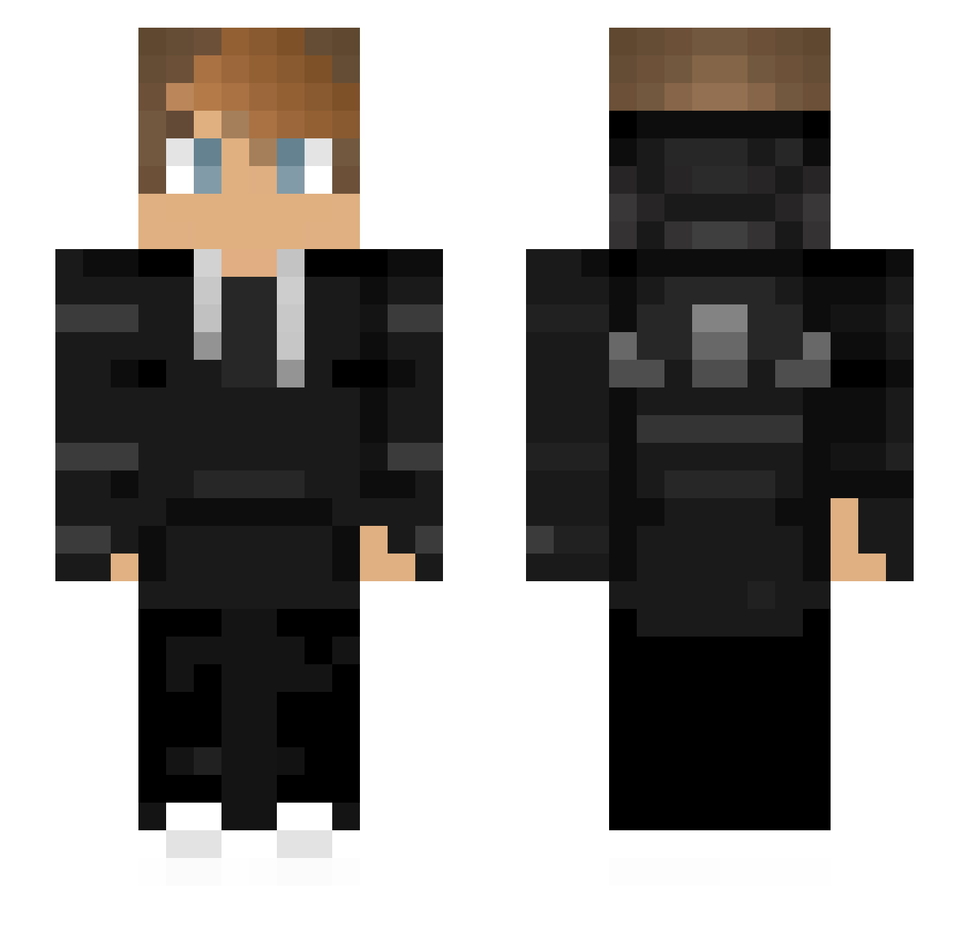 clary Minecraft skin, front and back view