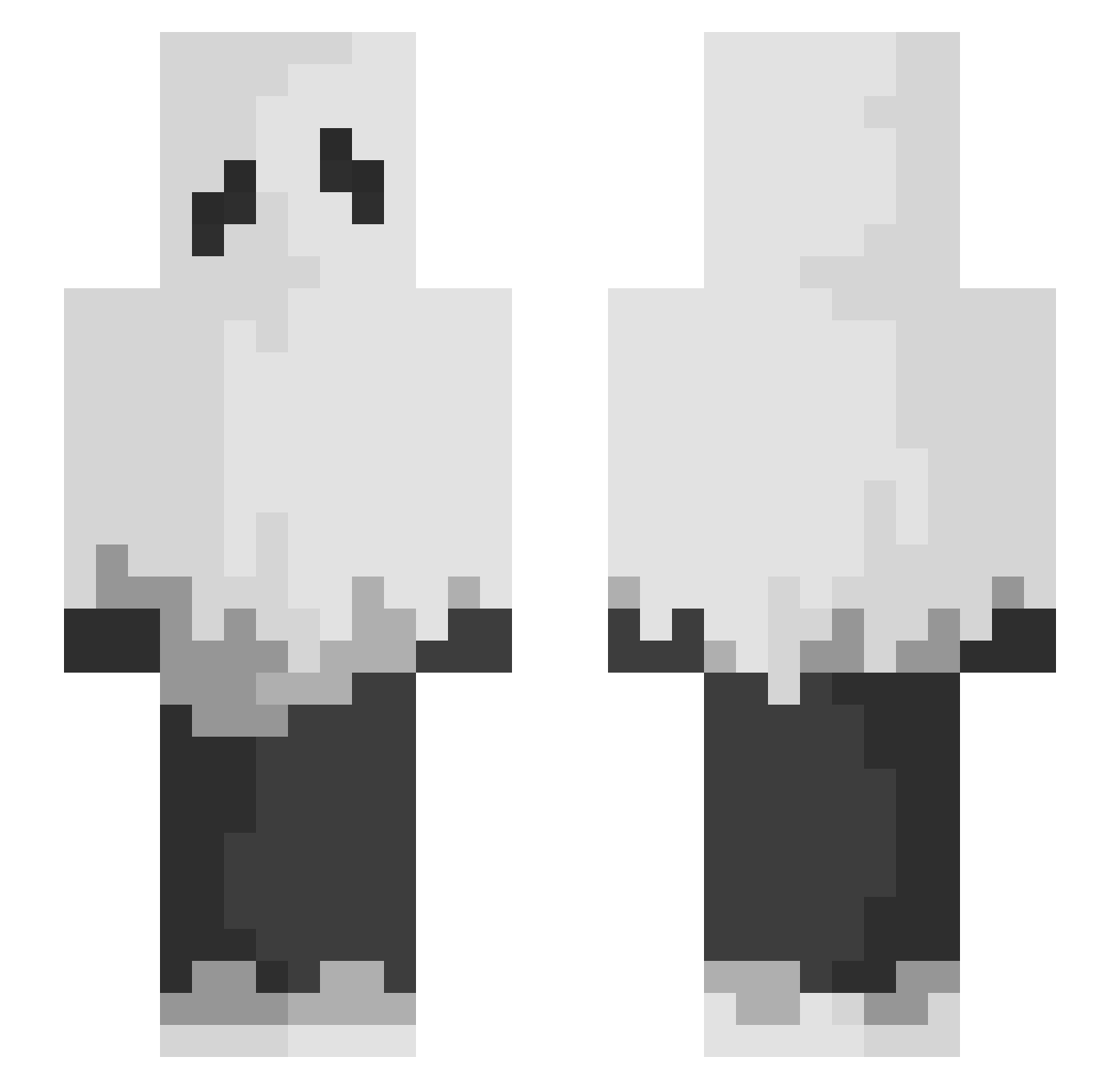 ghost2j Minecraft skin, front and back view