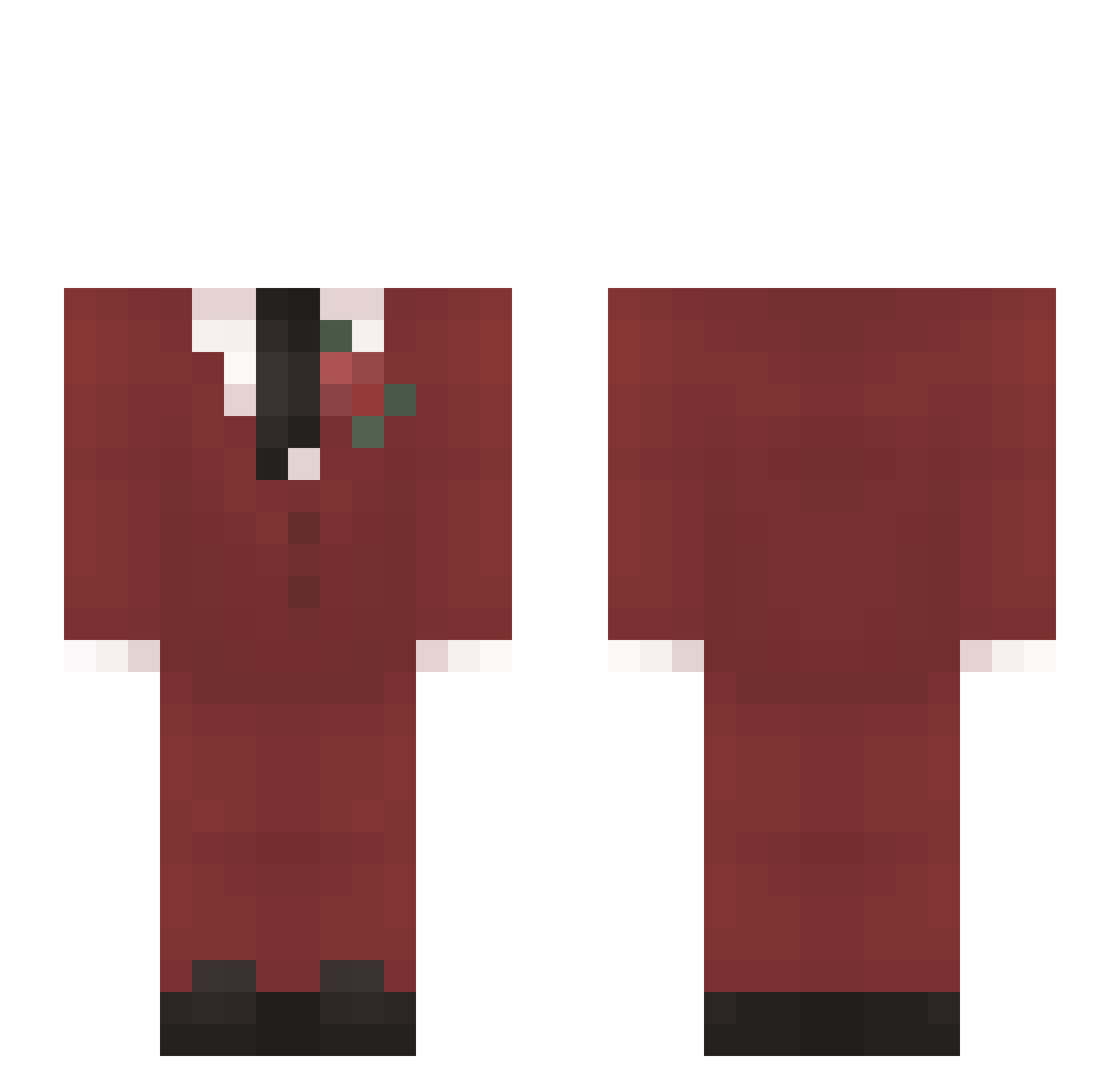 Oyen27 Minecraft skin, front and back view