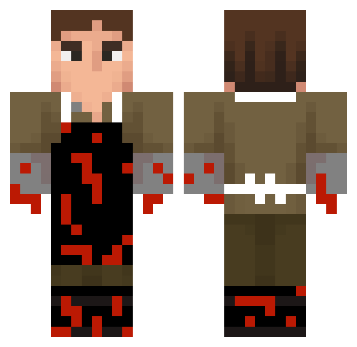 IvanGregor Minecraft skin, front and back view