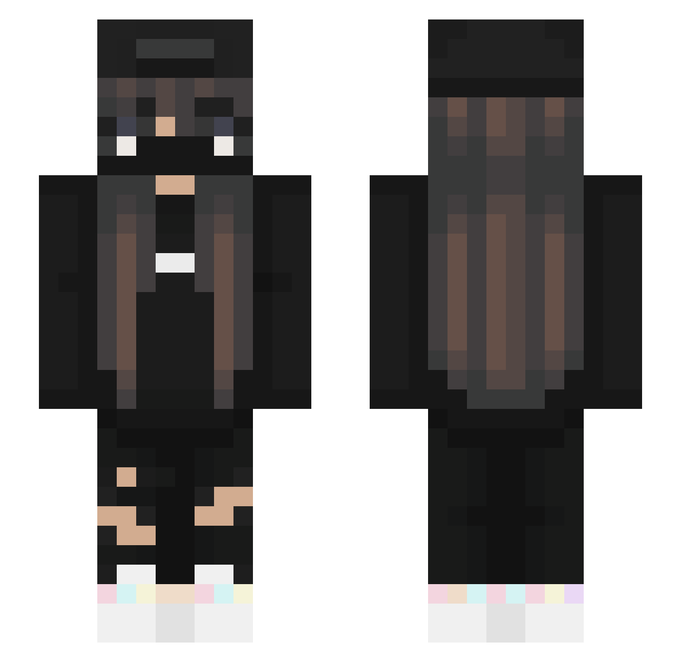 zLuciana_ Minecraft skin, front and back view