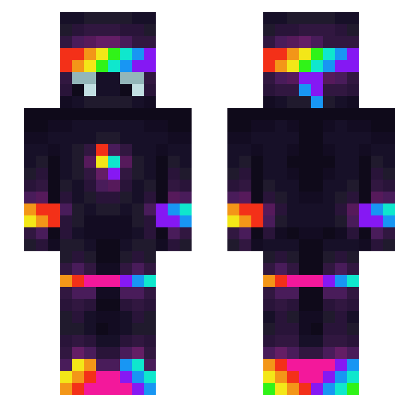 GiuliaTiZeta Minecraft skin, front and back view