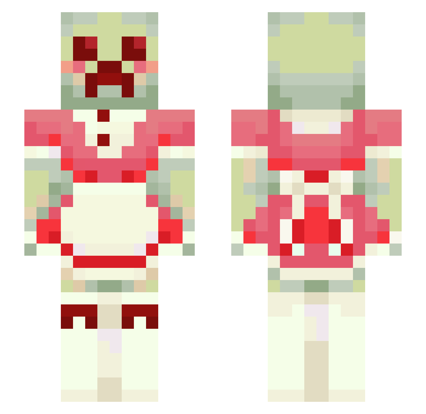 Theo_Venxie Minecraft skin, front and back view