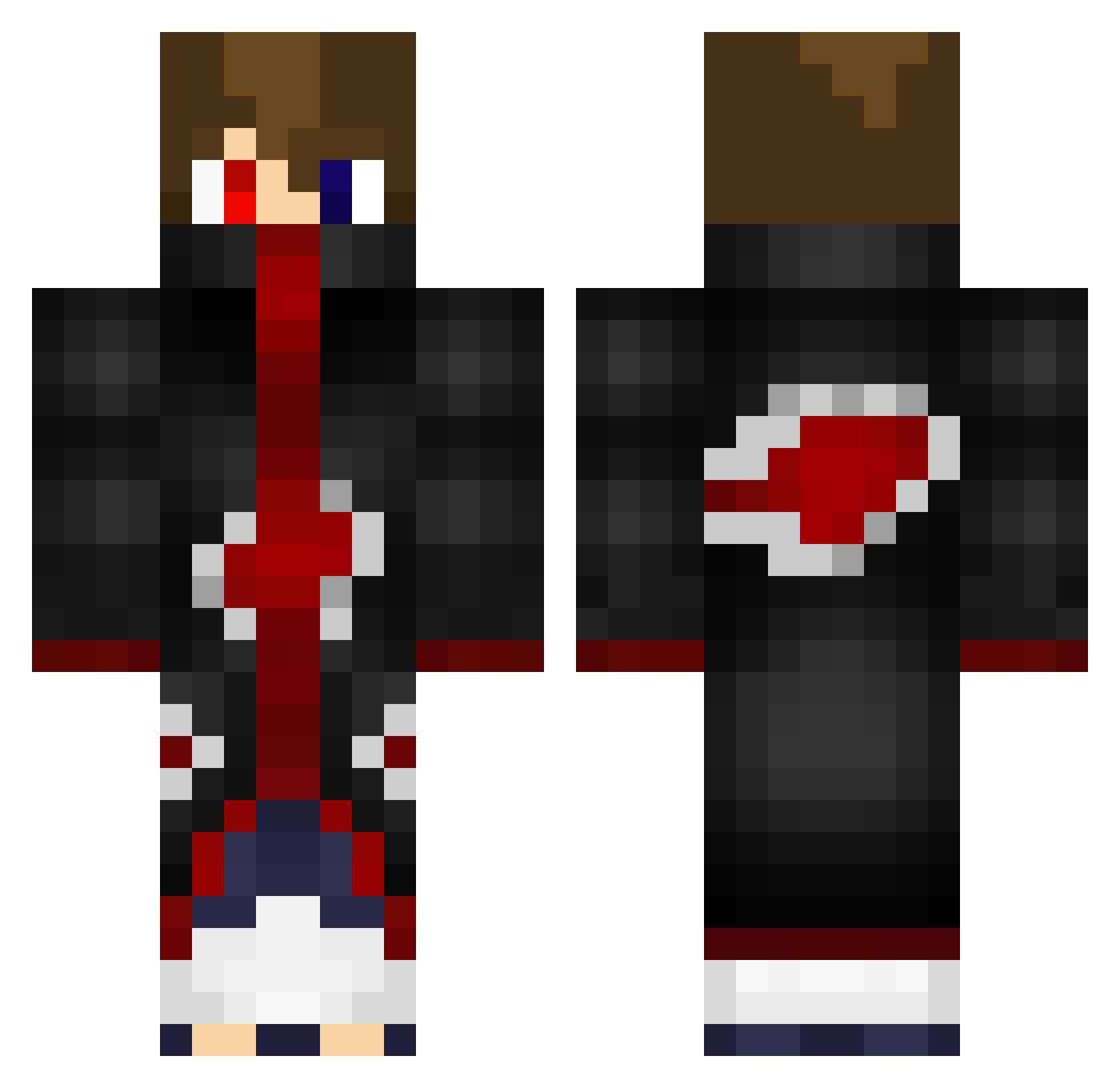 superbigironman Minecraft skin, front and back view