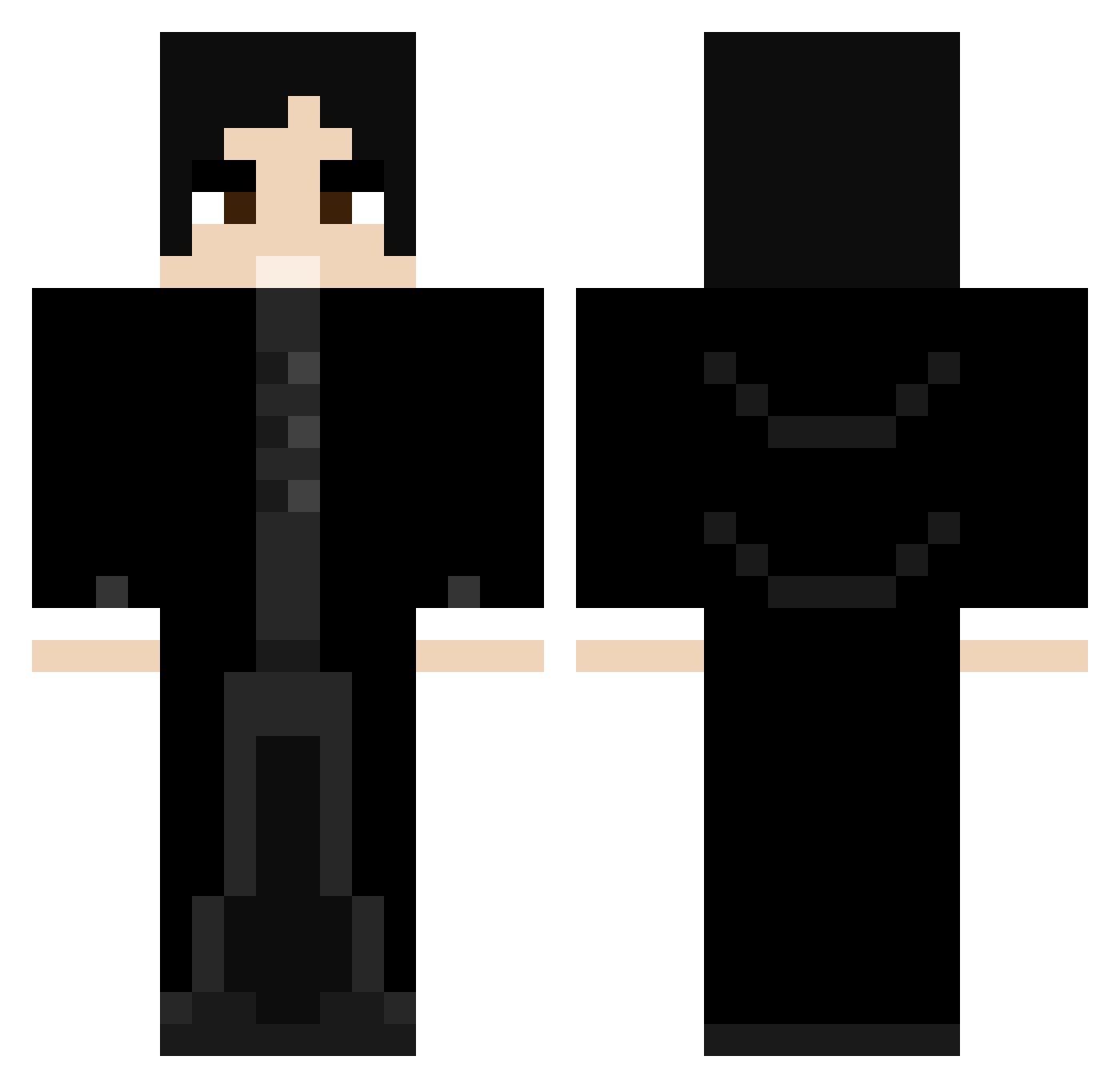Slyr1c Minecraft skin, front and back view