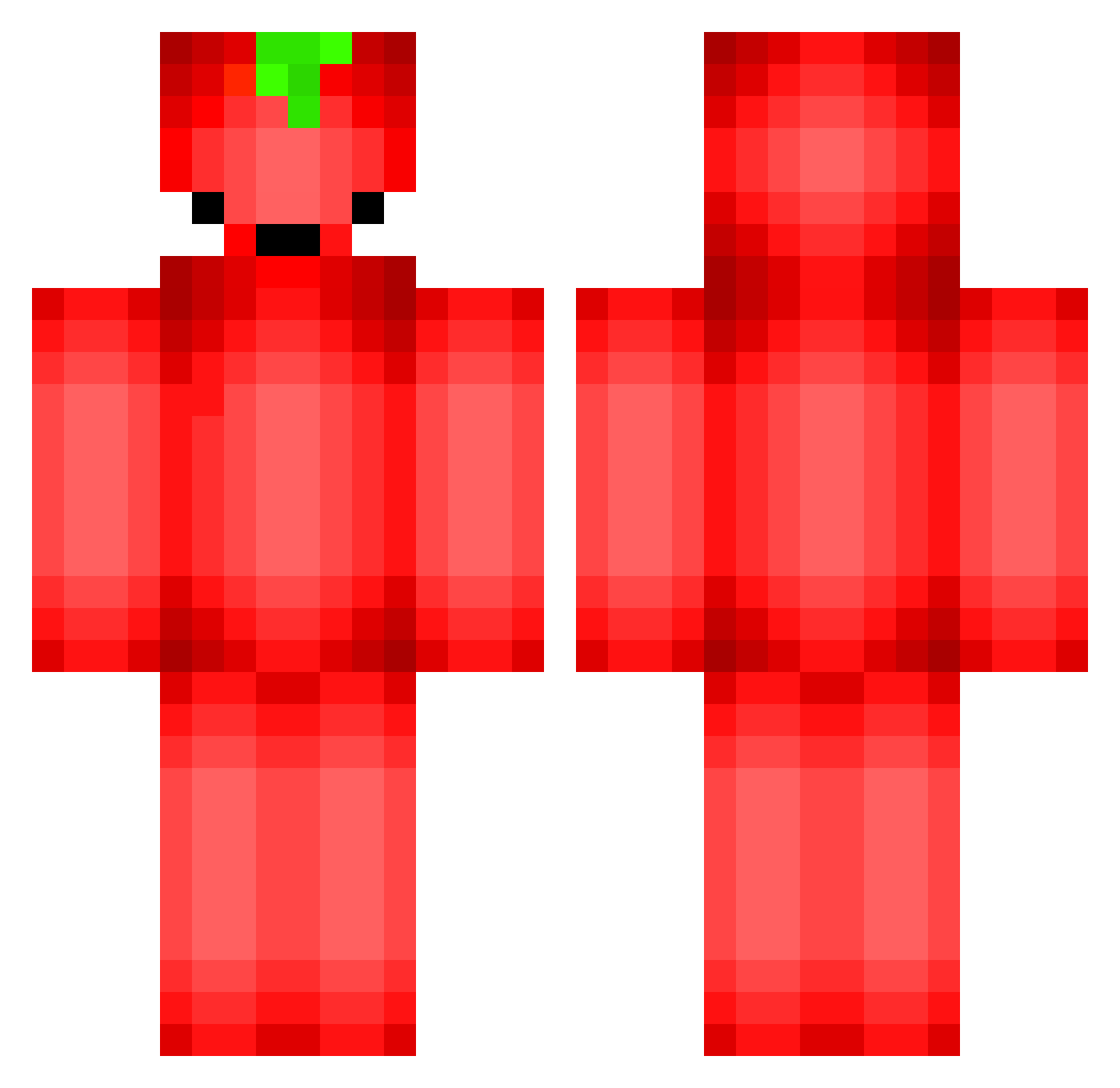 AntiHunger Minecraft skin, front and back view