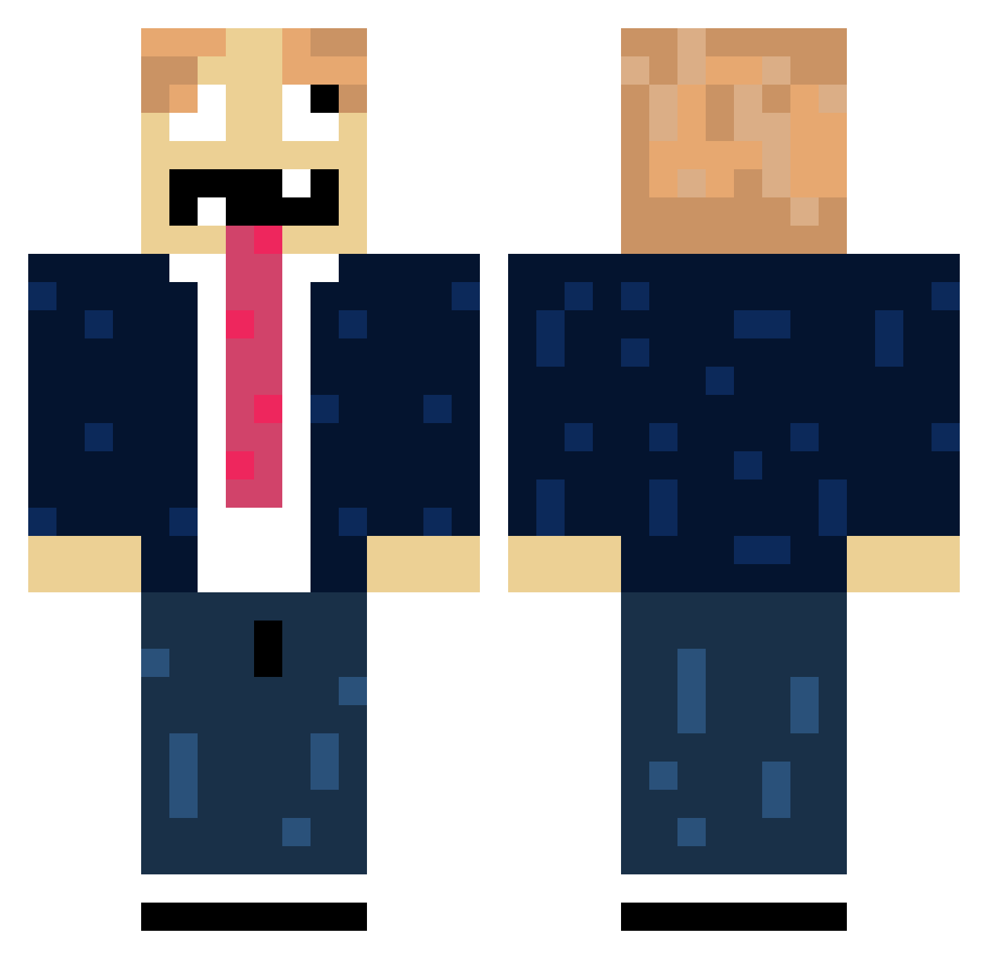 UrMomsMaster Minecraft skin, front and back view