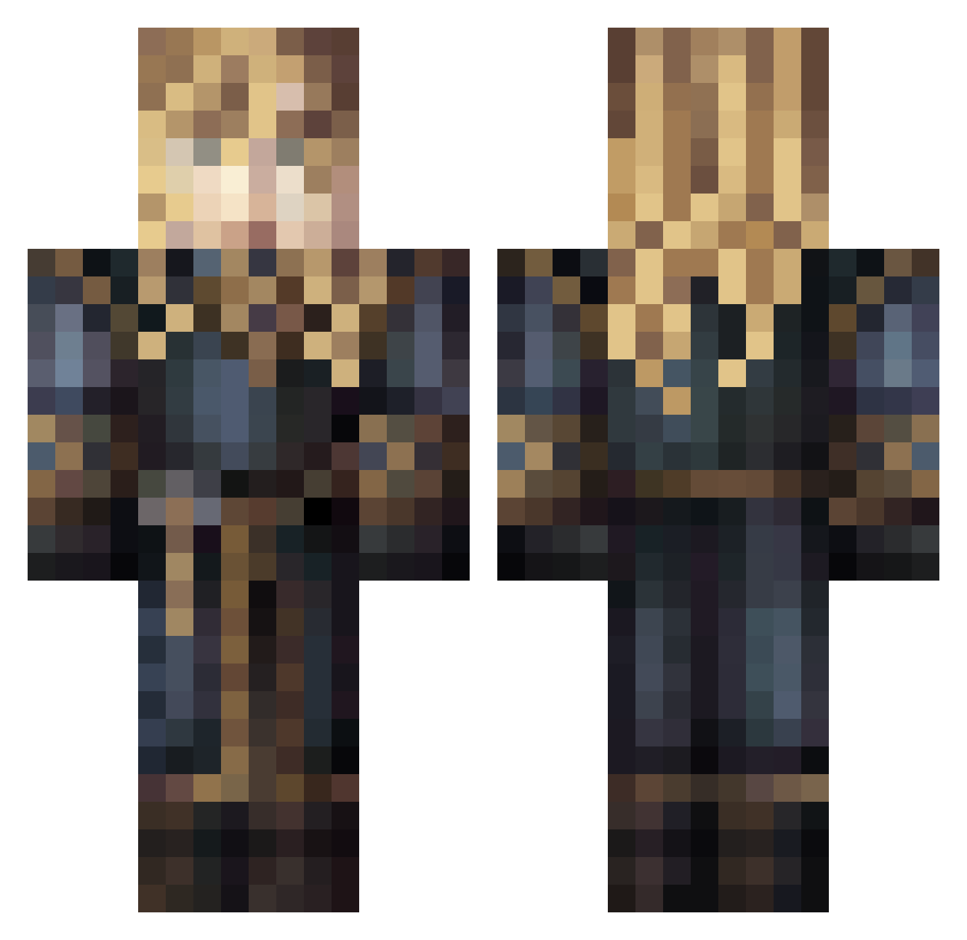 kxliann Minecraft skin, front and back view
