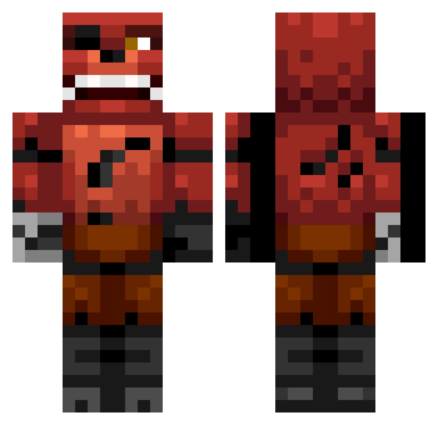 SolumLupus1 Minecraft skin, front and back view