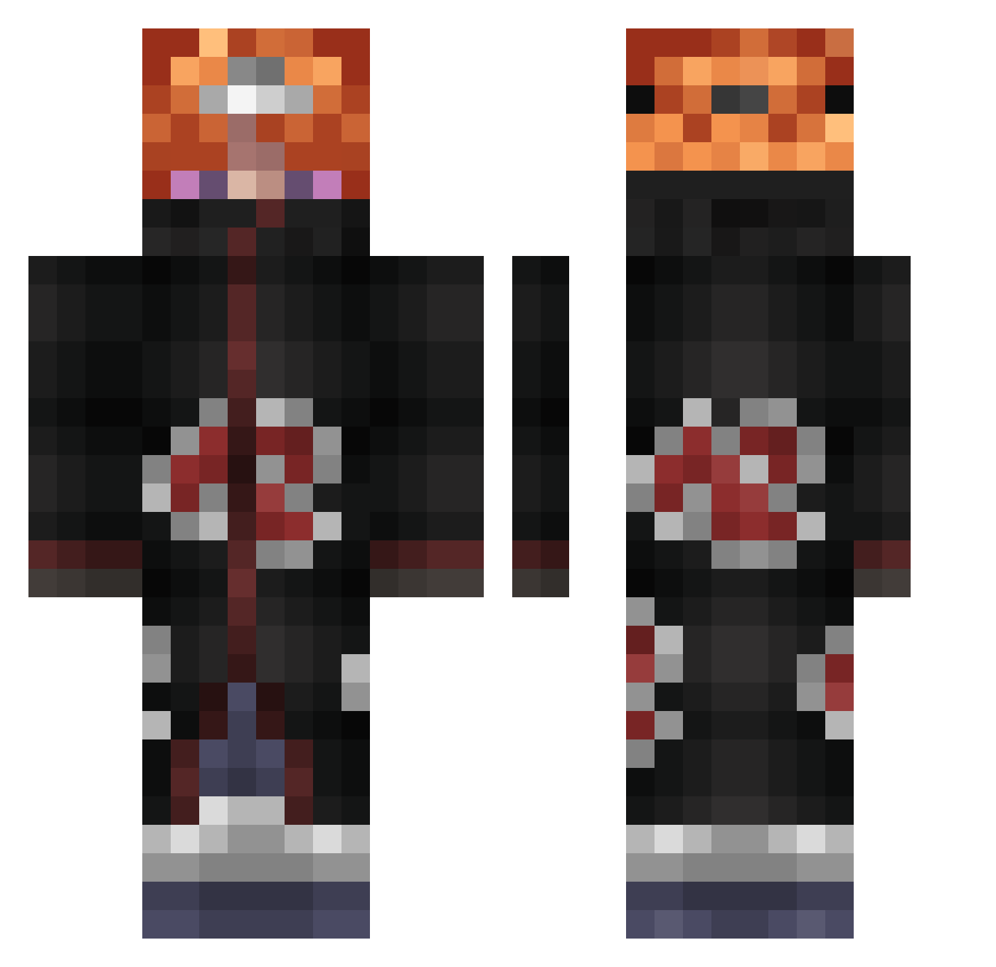 Pashanimm2 Minecraft skin, front and back view