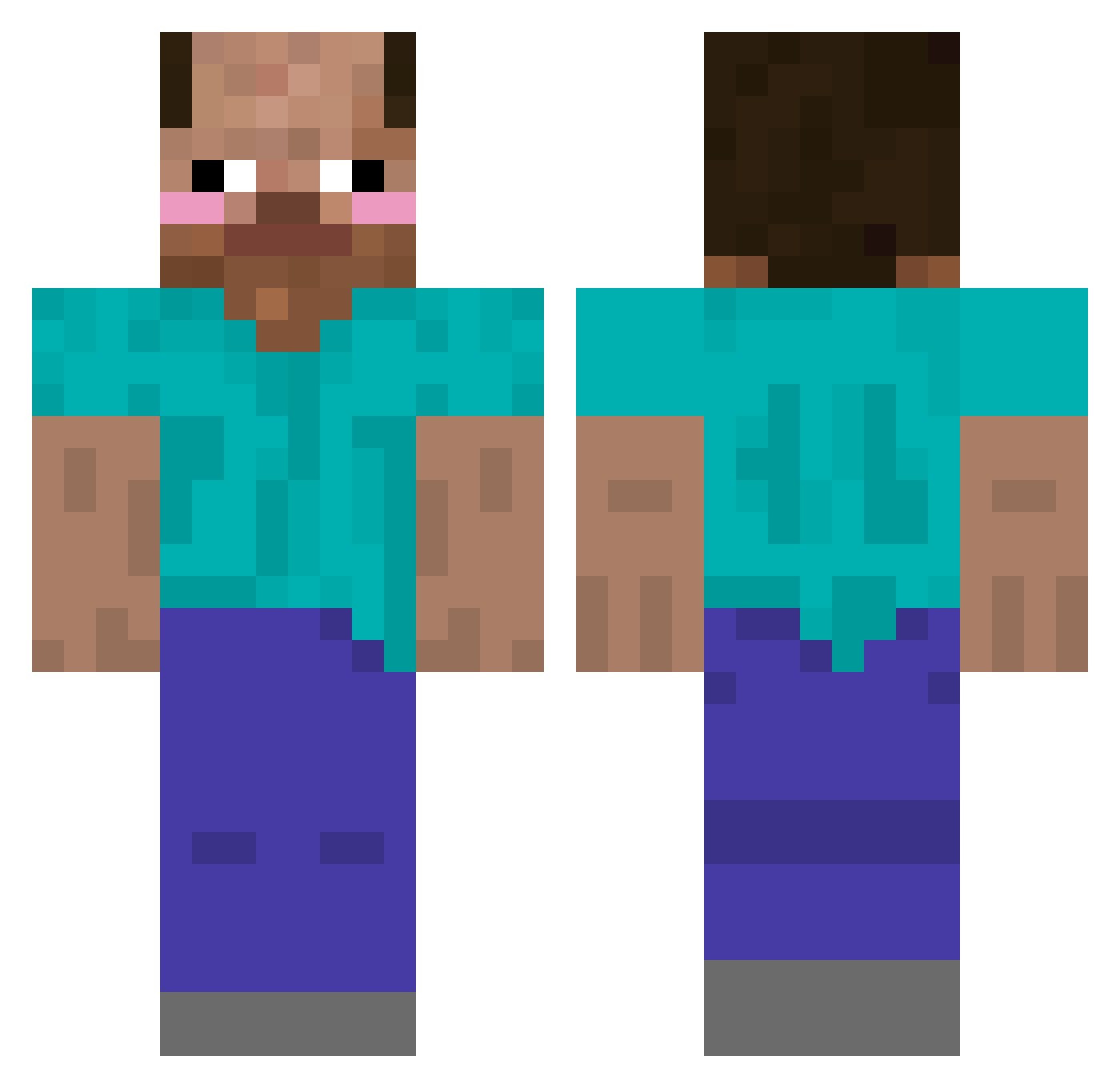 juanconlentes78 Minecraft skin, front and back view