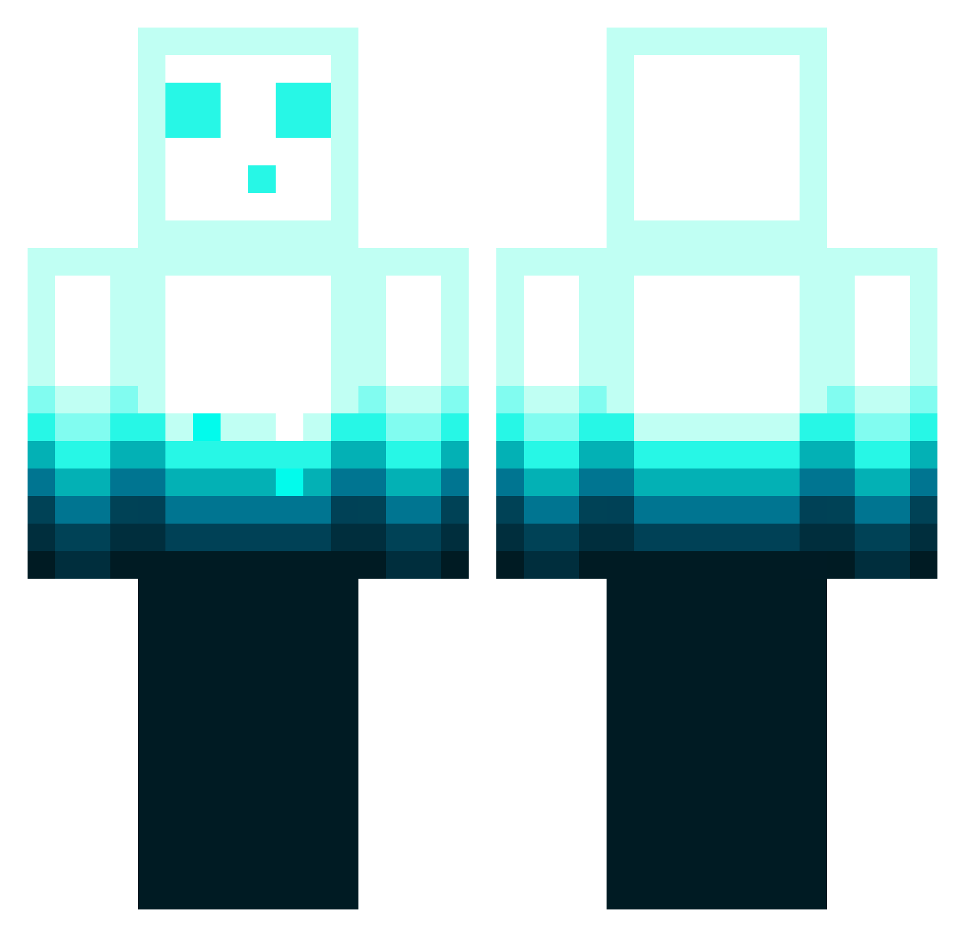 NaturesGift Minecraft skin, front and back view