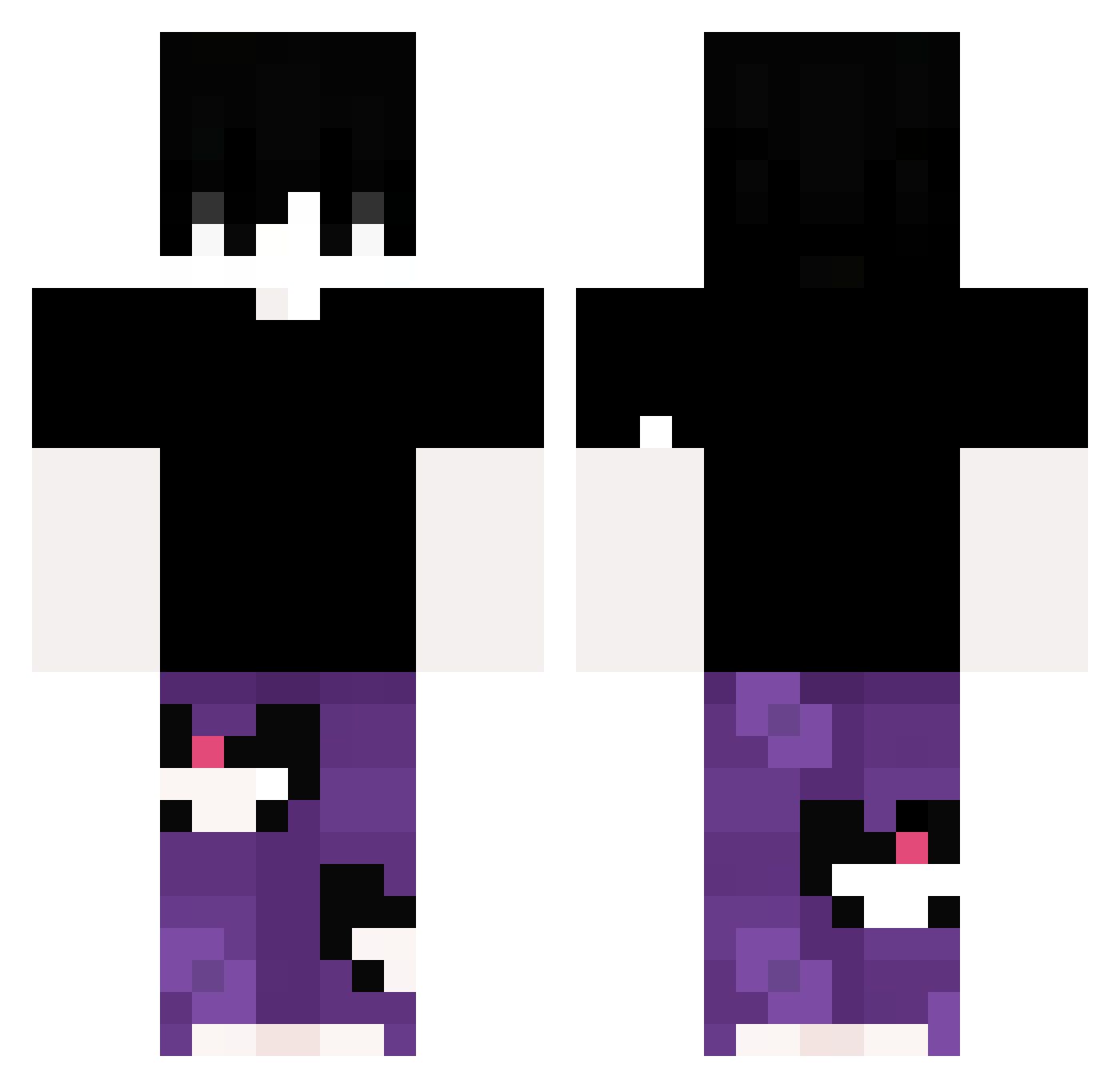 zheeezhe Minecraft skin, front and back view