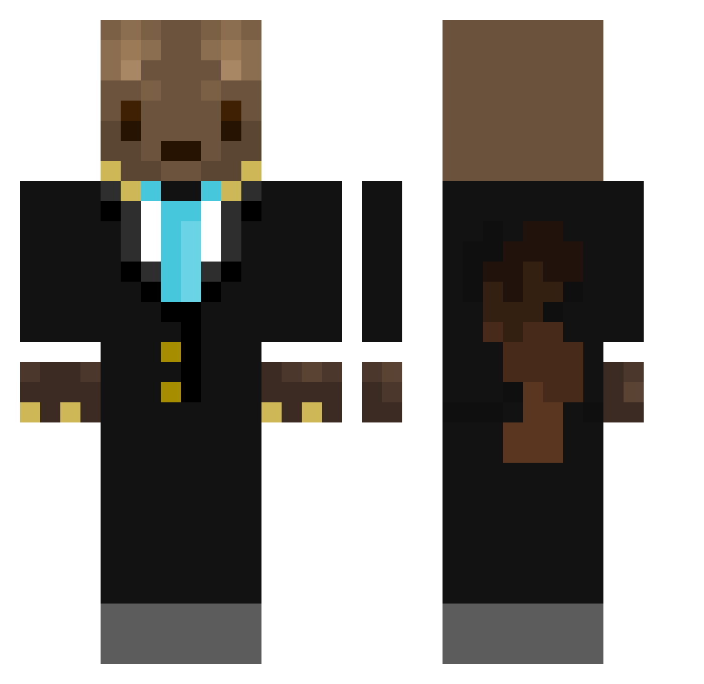 quinonone Minecraft skin, front and back view