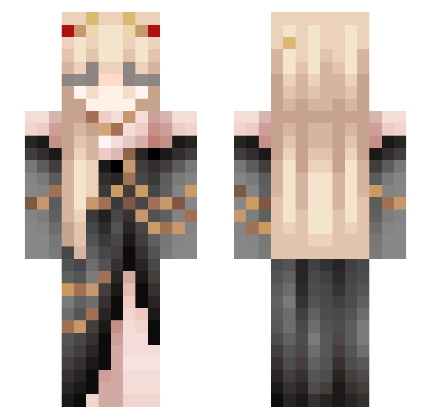 DYA__ Minecraft skin, front and back view