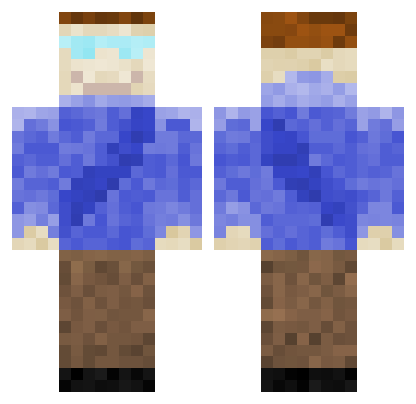The_True_Ninja Minecraft skin, front and back view