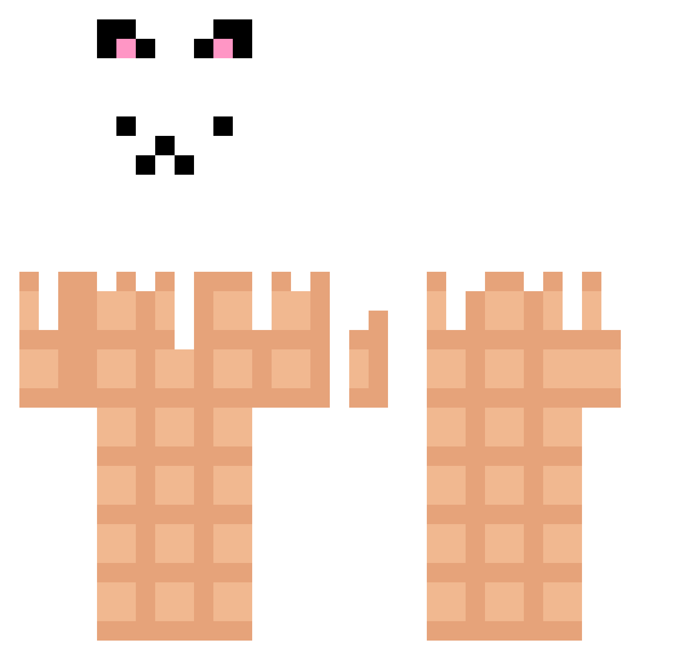 ihjWhiteCat Minecraft skin, front and back view