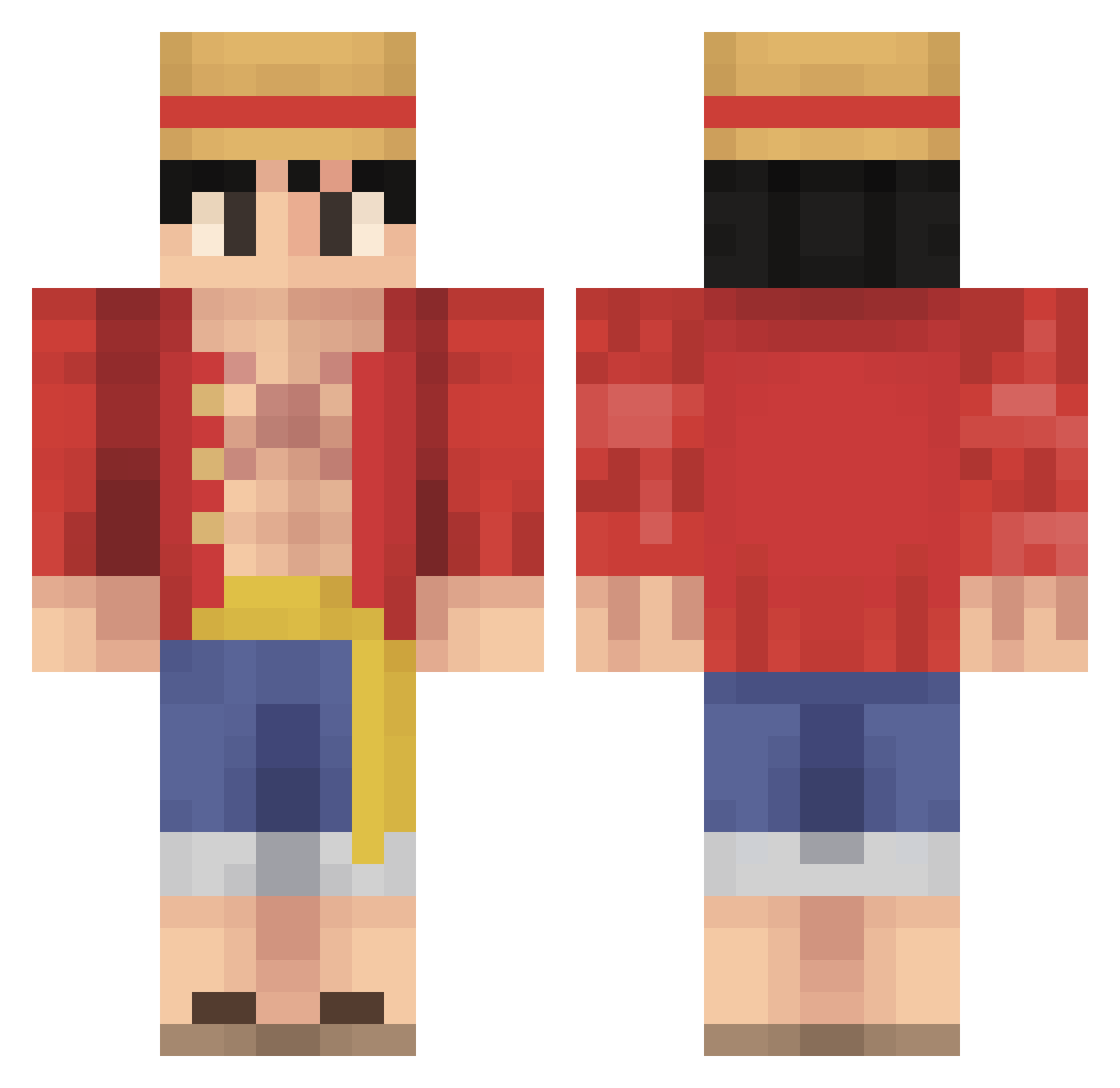 Loveboiii Minecraft skin, front and back view