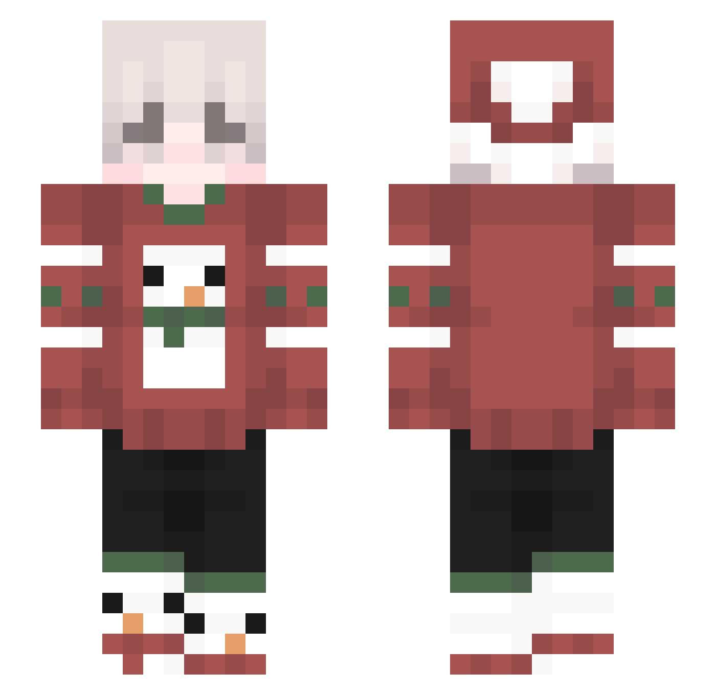 TolerantDuck394 Minecraft skin, front and back view