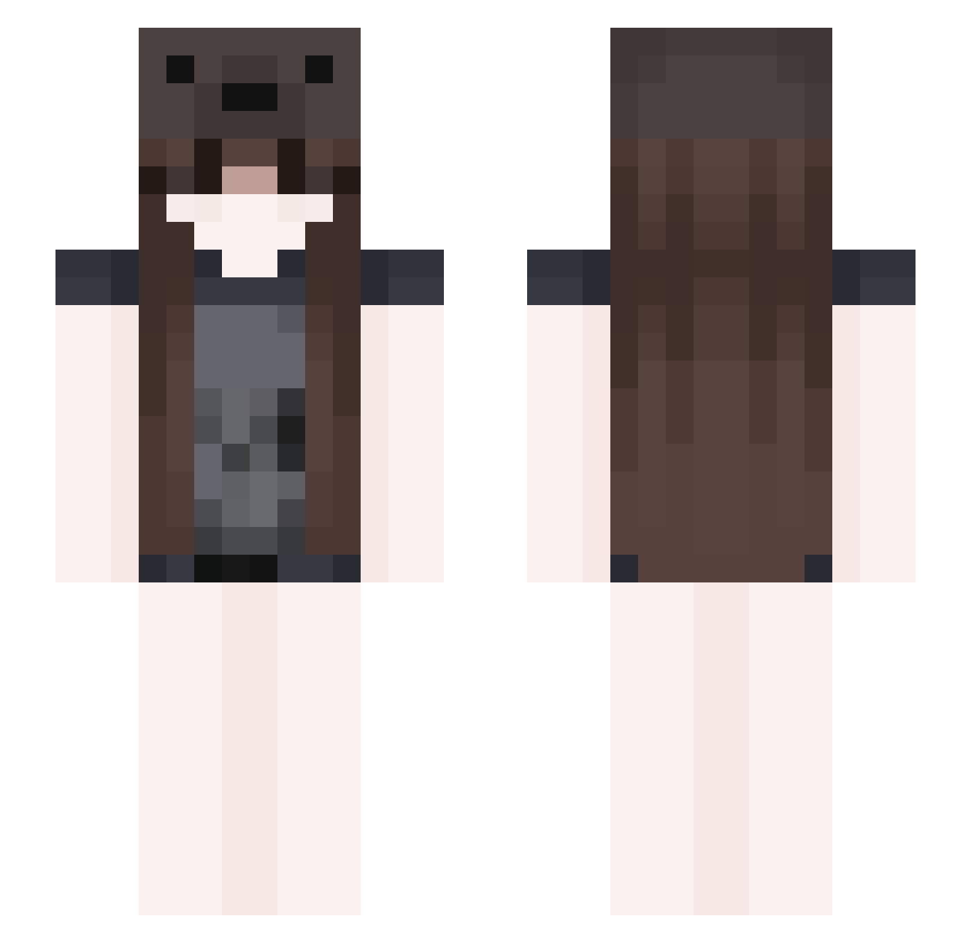 greenjaja Minecraft skin, front and back view